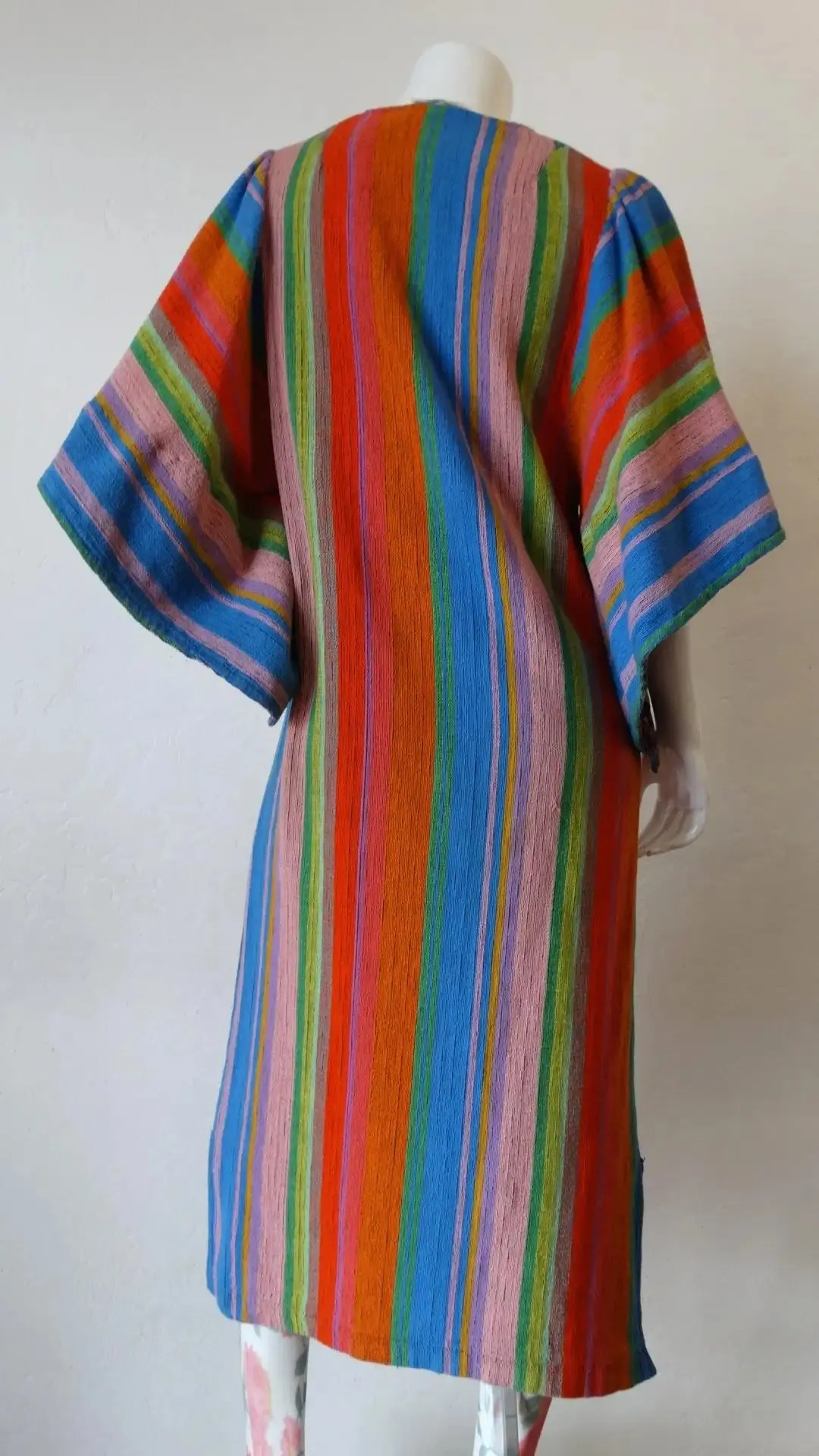 1970s Rikma Angel Sleeve Striped Dress