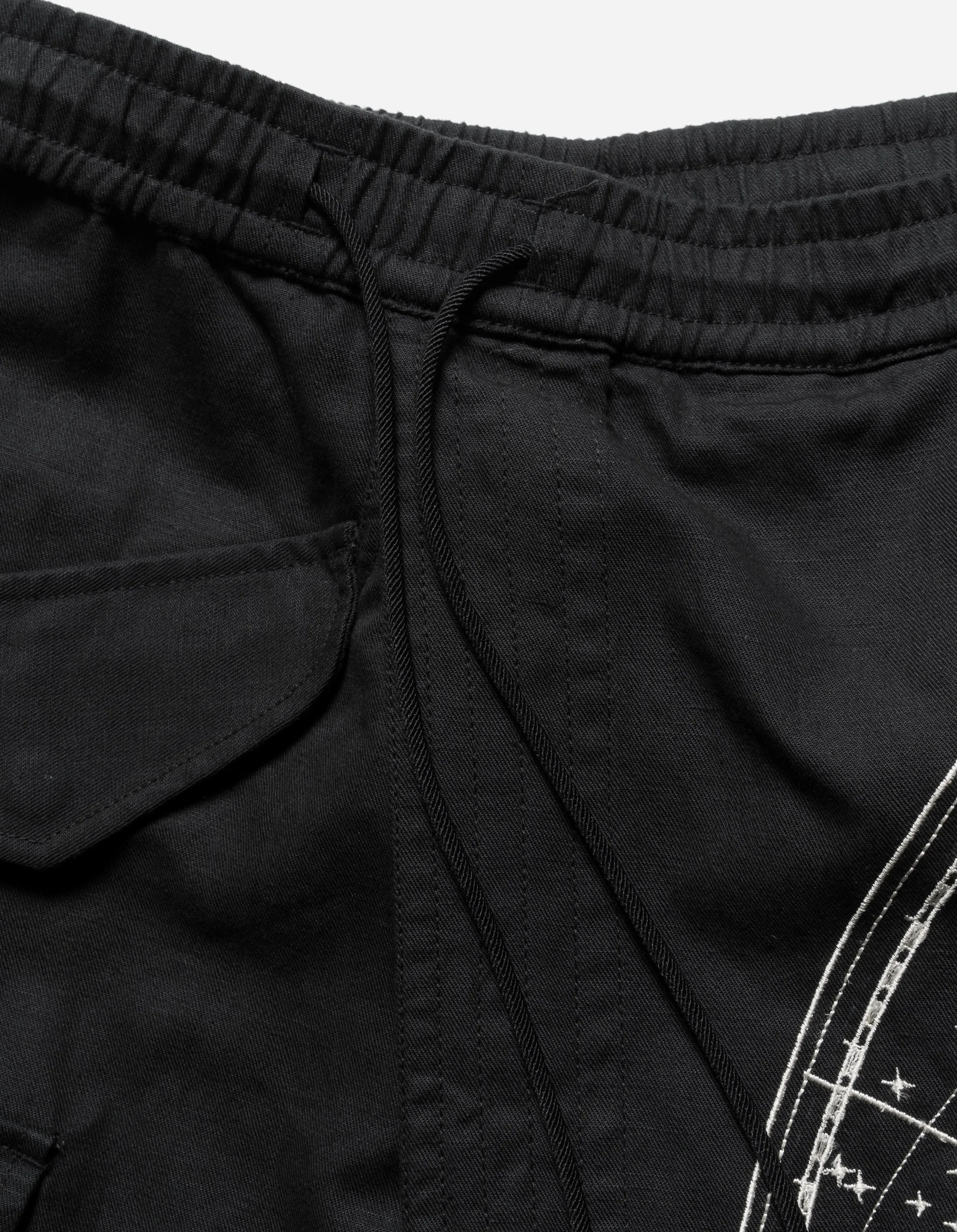 6017 Celeste Asym Cargo Hakama Pants Black
