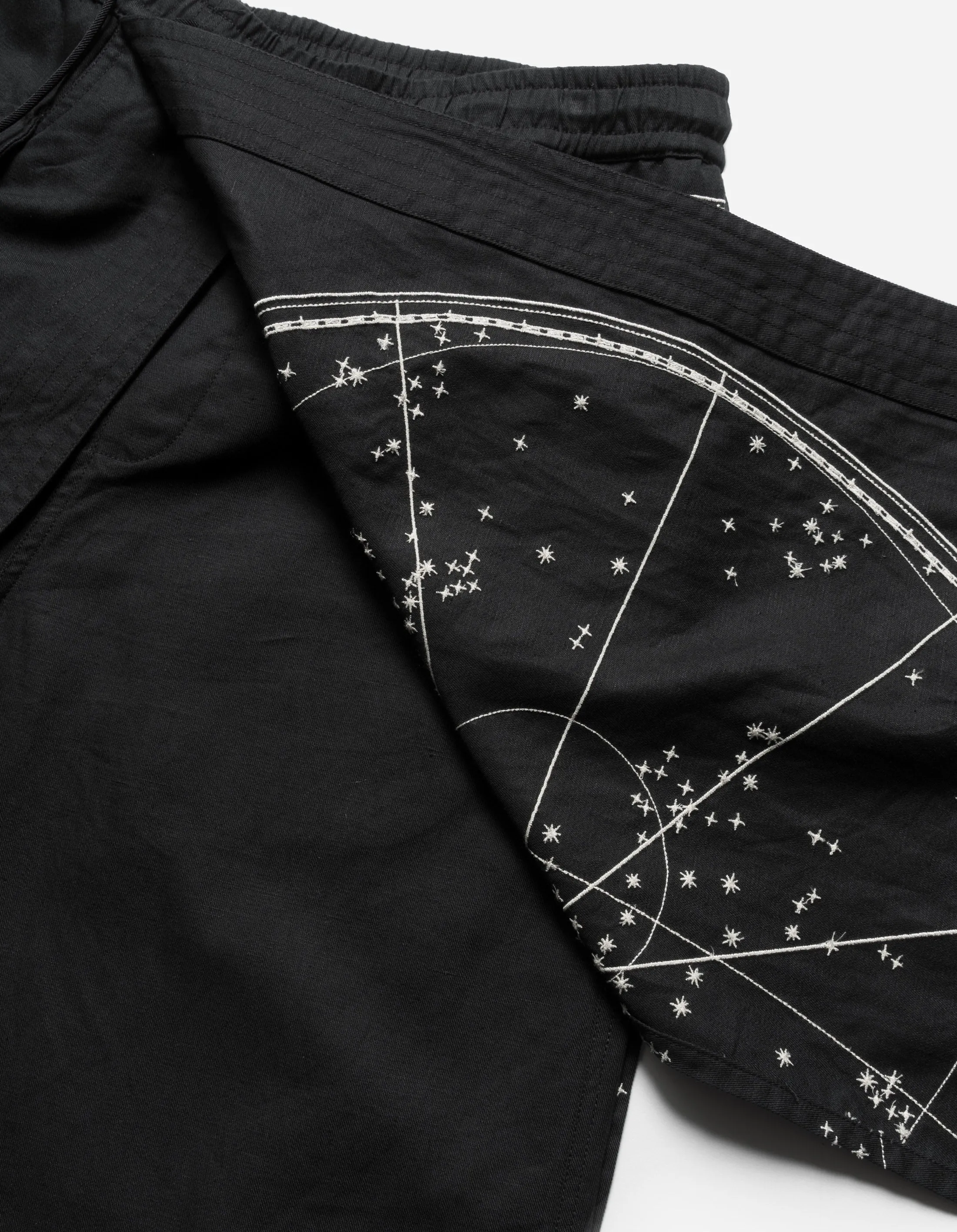 6017 Celeste Asym Cargo Hakama Pants Black