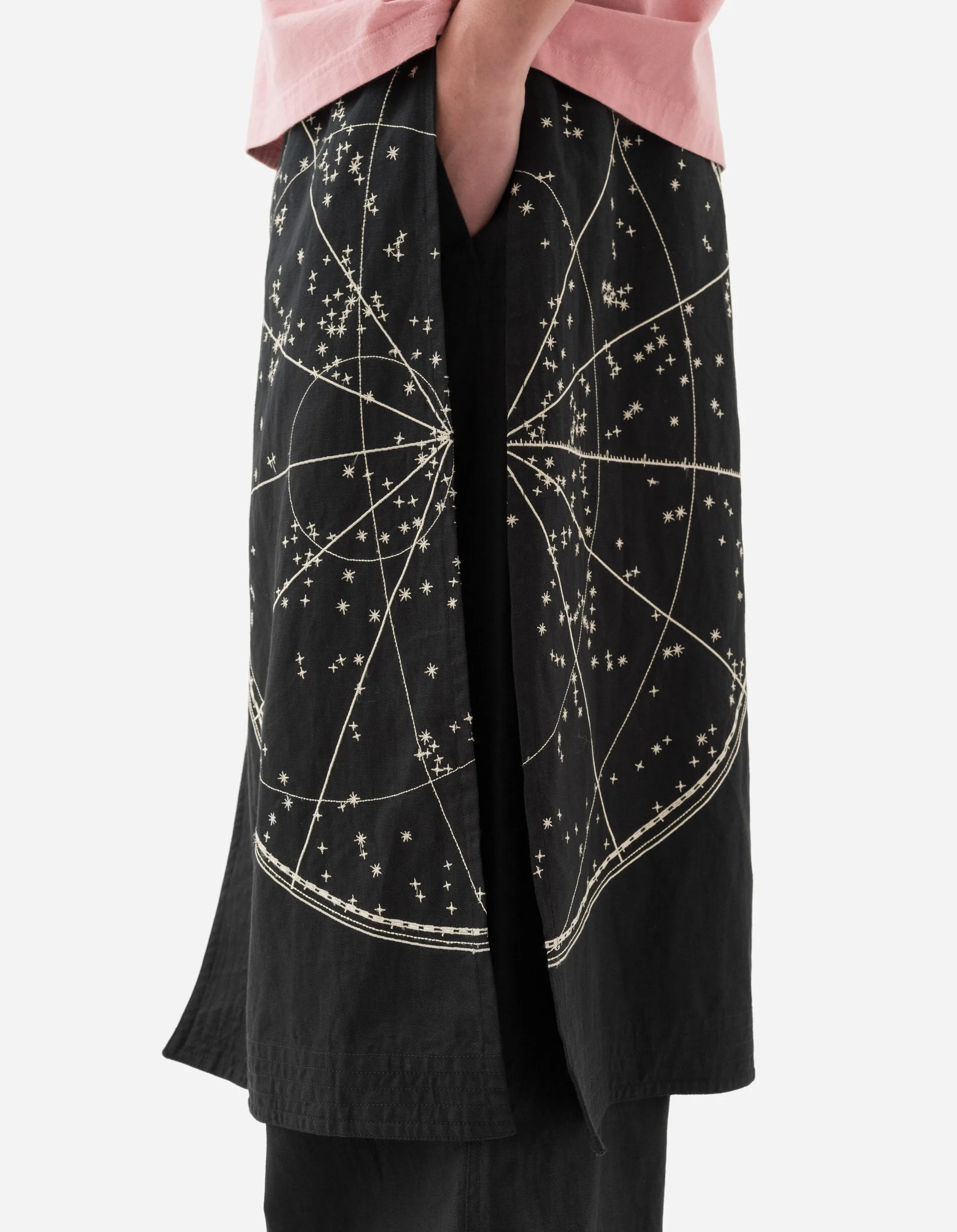 6017 Celeste Asym Cargo Hakama Pants Black