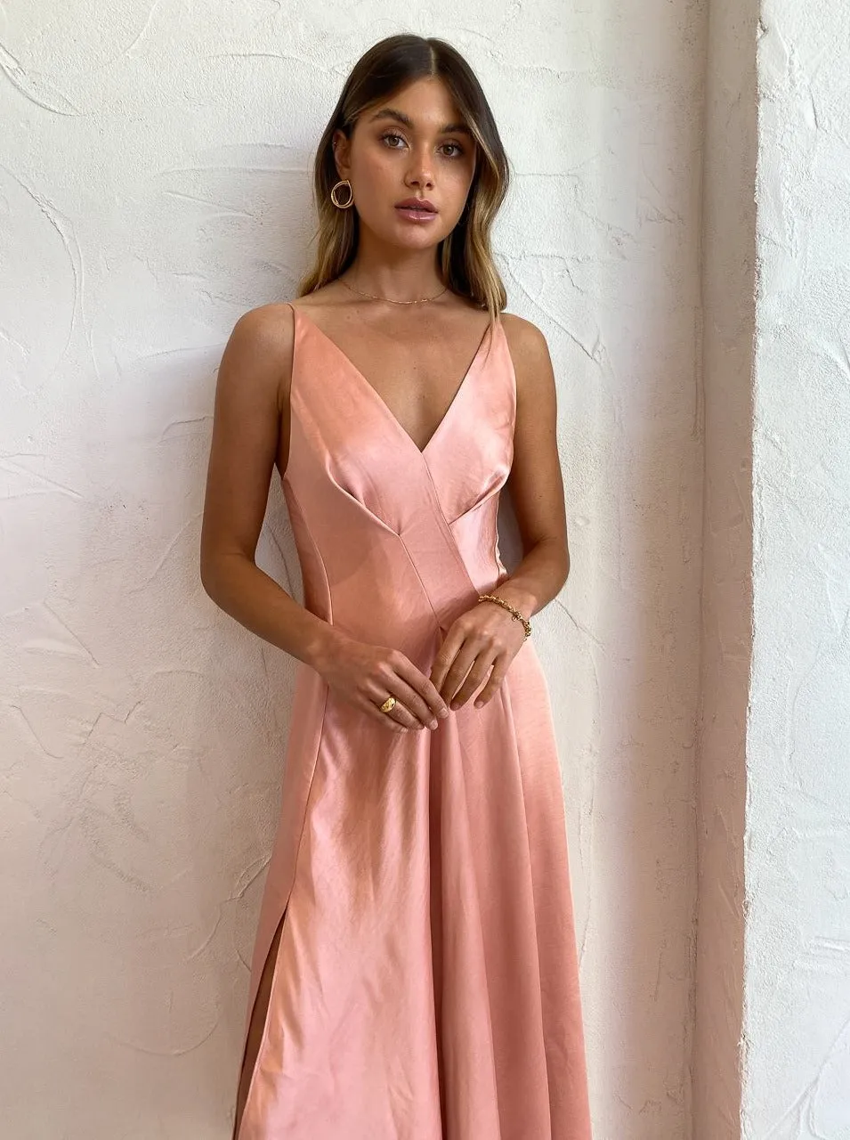 Acler Benson Dress in Peach
