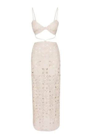 AITANA CUTOUT CROCHET DRESS