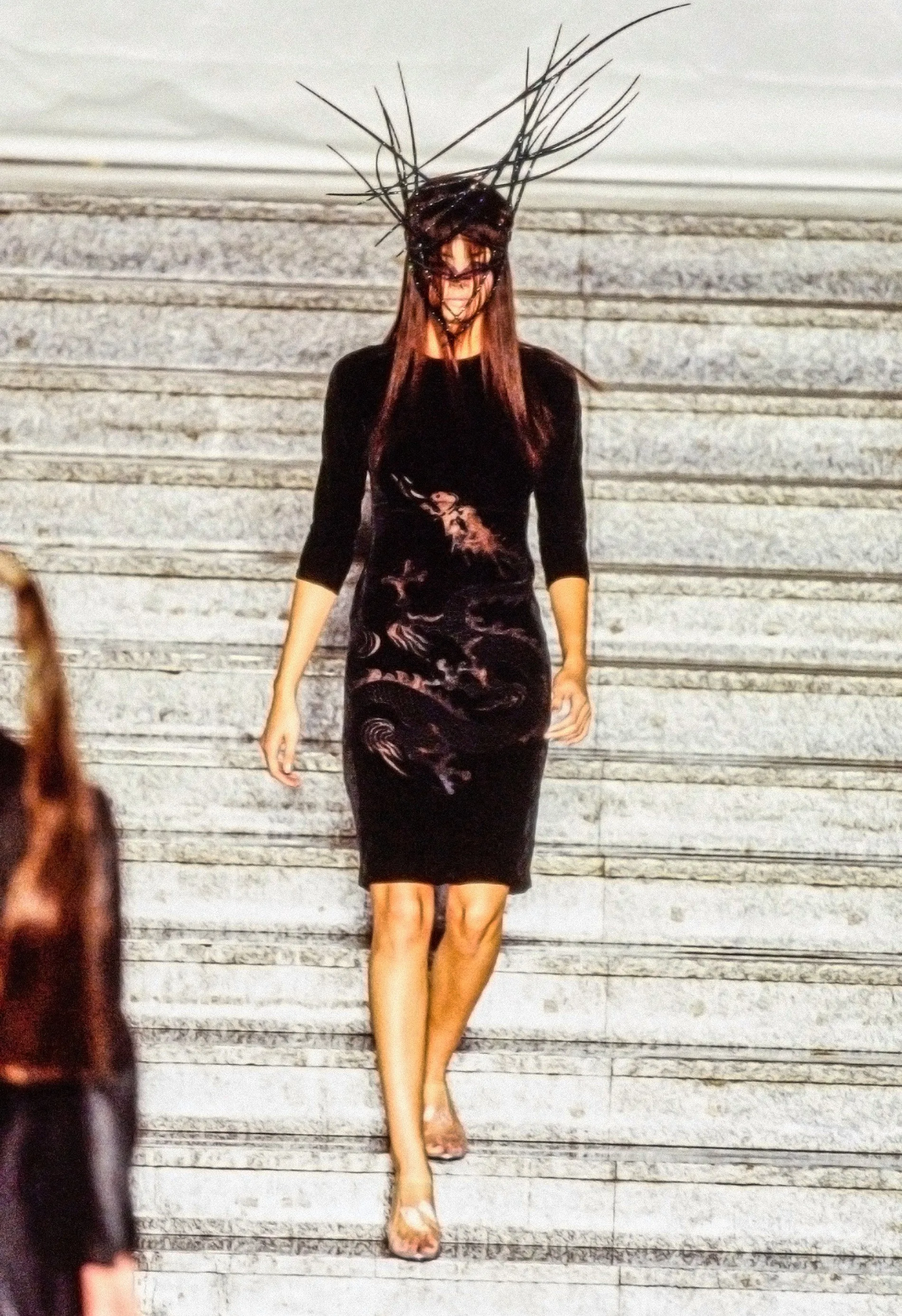 Alexander McQueen Spring 1997 La Poupée Dragon Dress