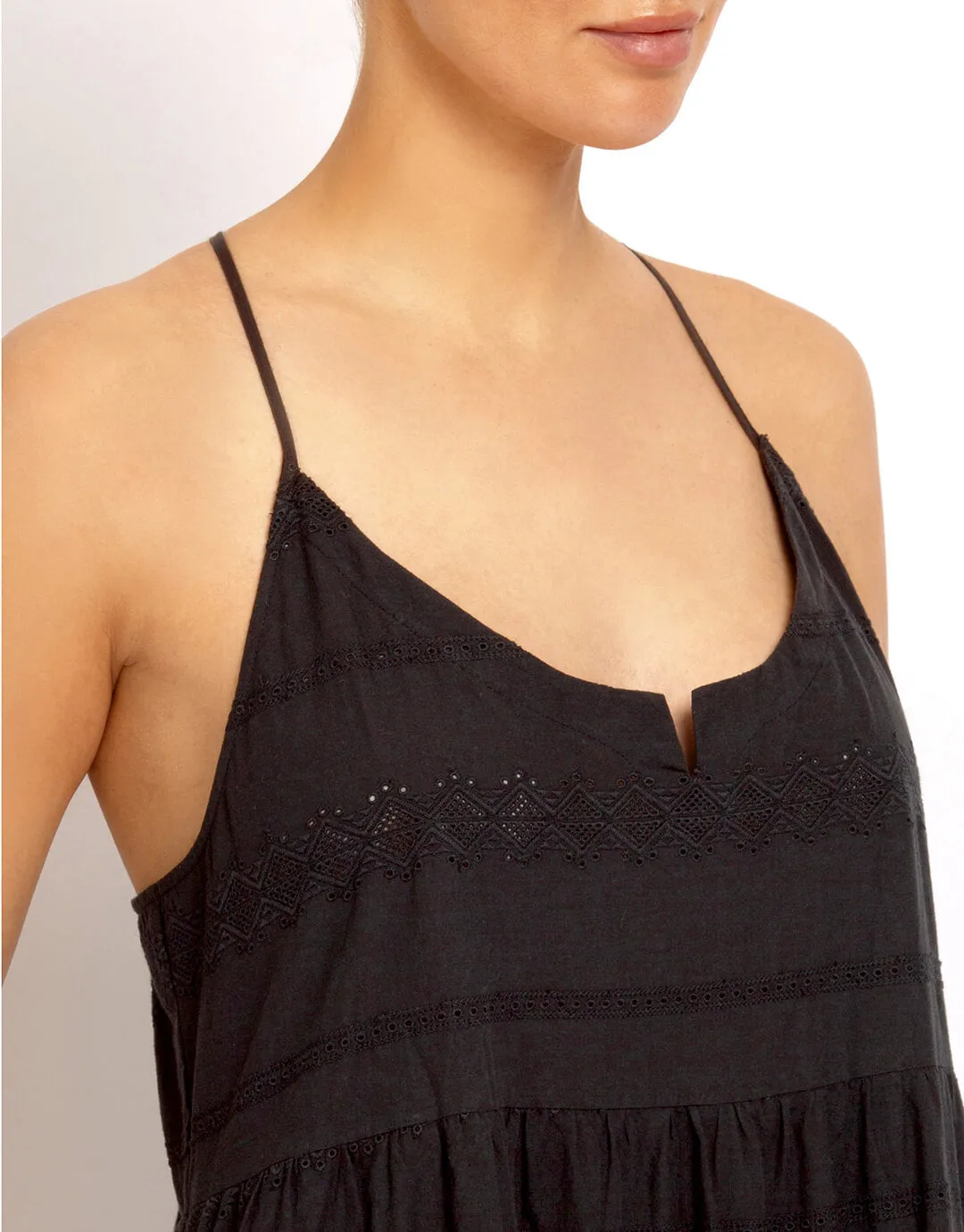 Amalfi Scoop Neck Dress - Black