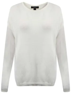 Amara Reya Wisteria white lightweight jumper