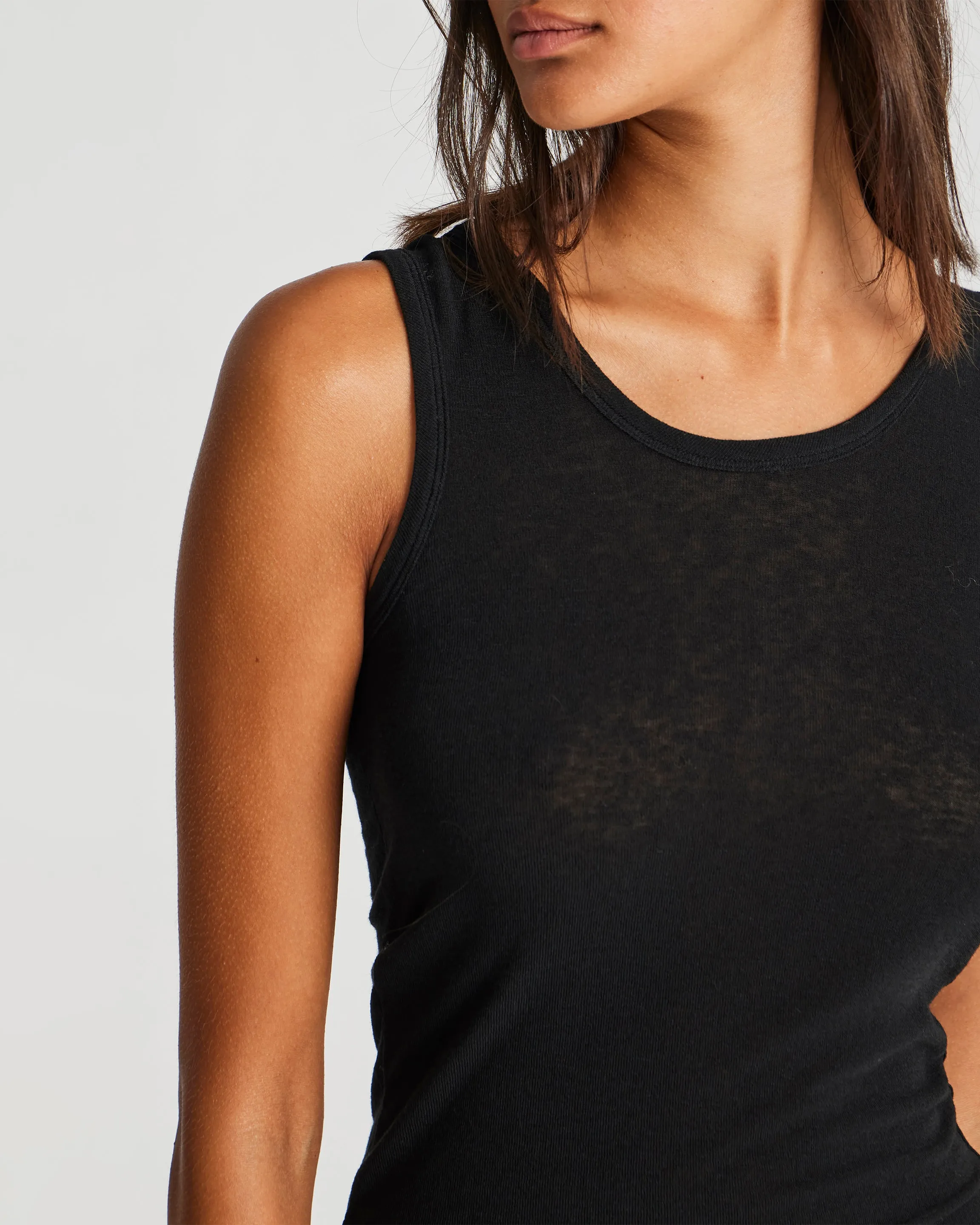 Anis Wool Slip Dress - Black