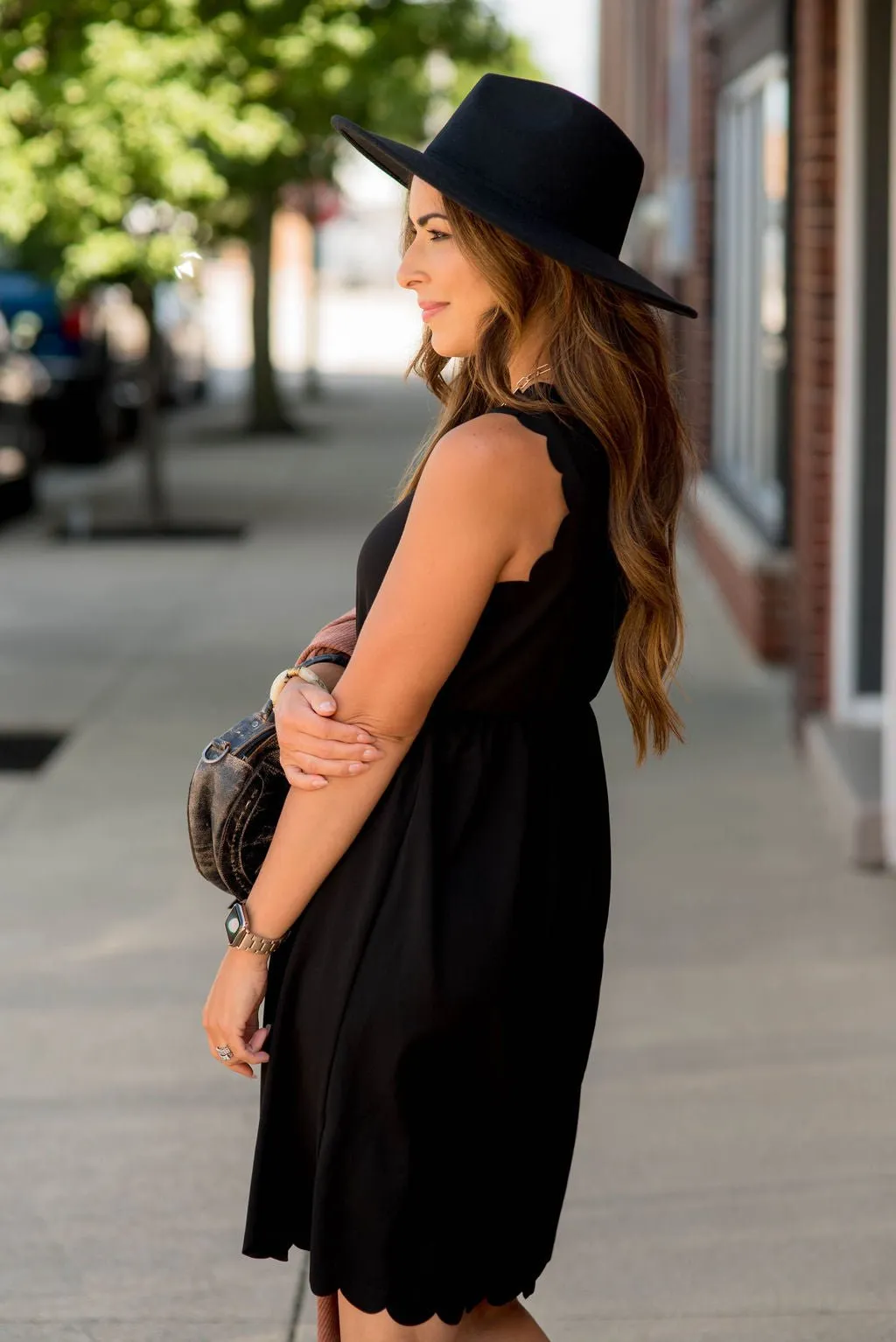 Basic Scalloped Tank Dress