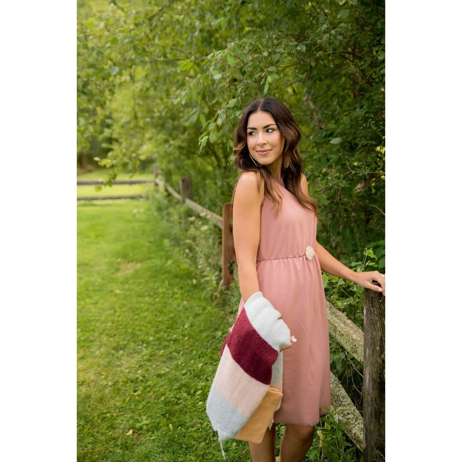 Basic Scalloped Tank Dress