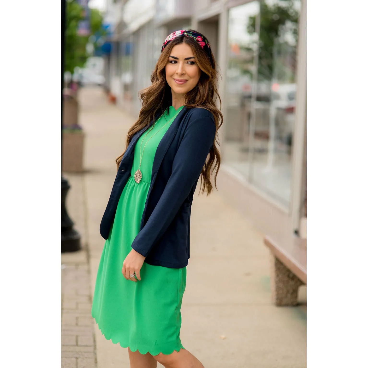 Basic Scalloped Tank Dress