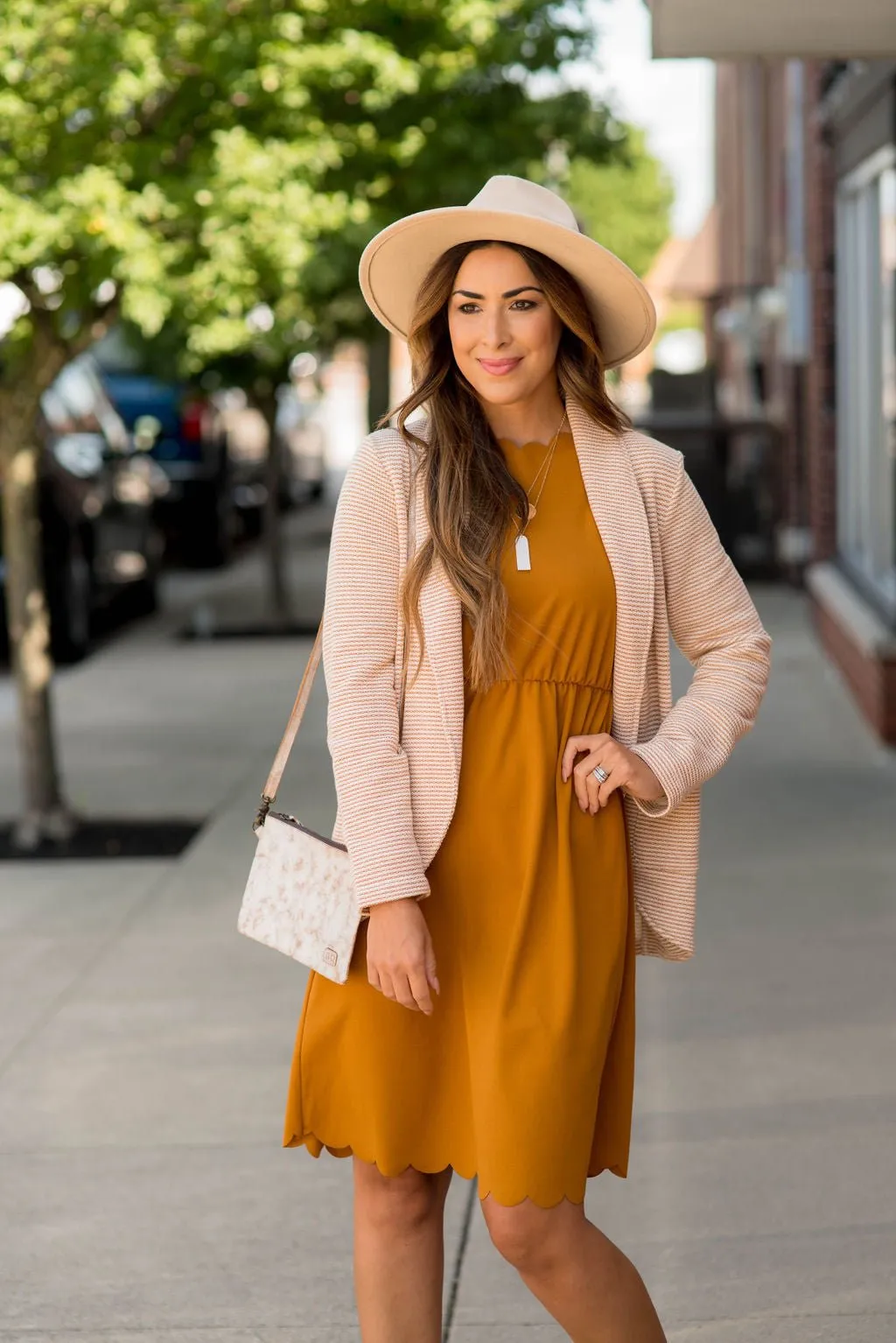 Basic Scalloped Tank Dress