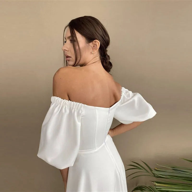 BerryBetty - Camille Slash Neck Backless Midi Dress