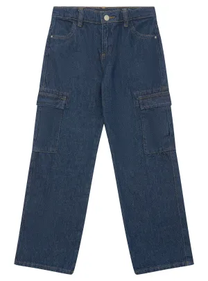 Blue Rigid Denim Cargo Pants (2-7)
