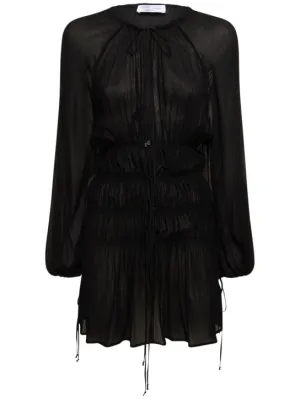 Blumarine   Gathered viscose jersey mini dress 