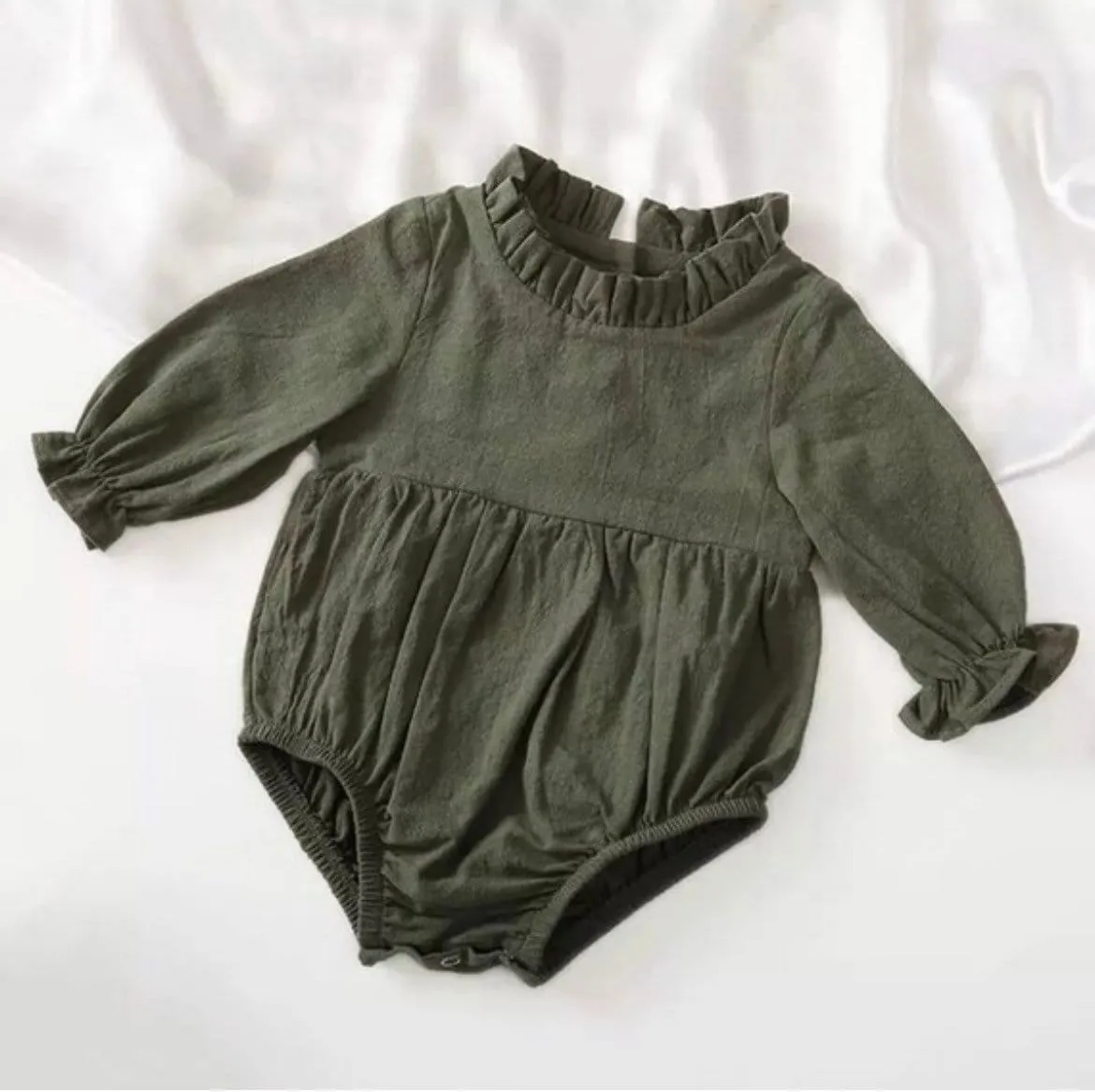 Boho  Baby Girls Linen Romper