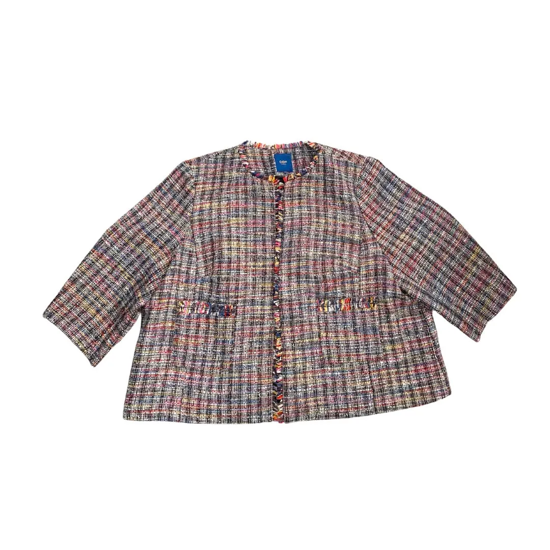 Boxy Tweed Blazer Multicolour SIZE 24
