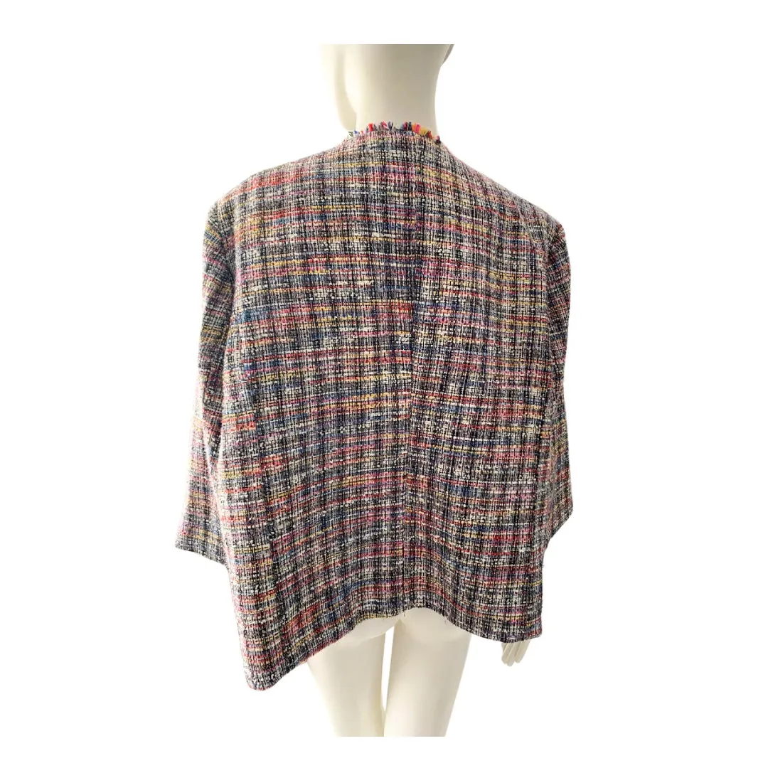 Boxy Tweed Blazer Multicolour SIZE 24