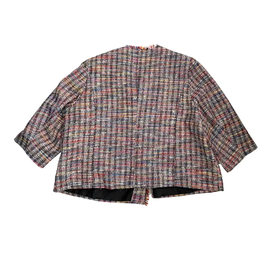 Boxy Tweed Blazer Multicolour SIZE 24