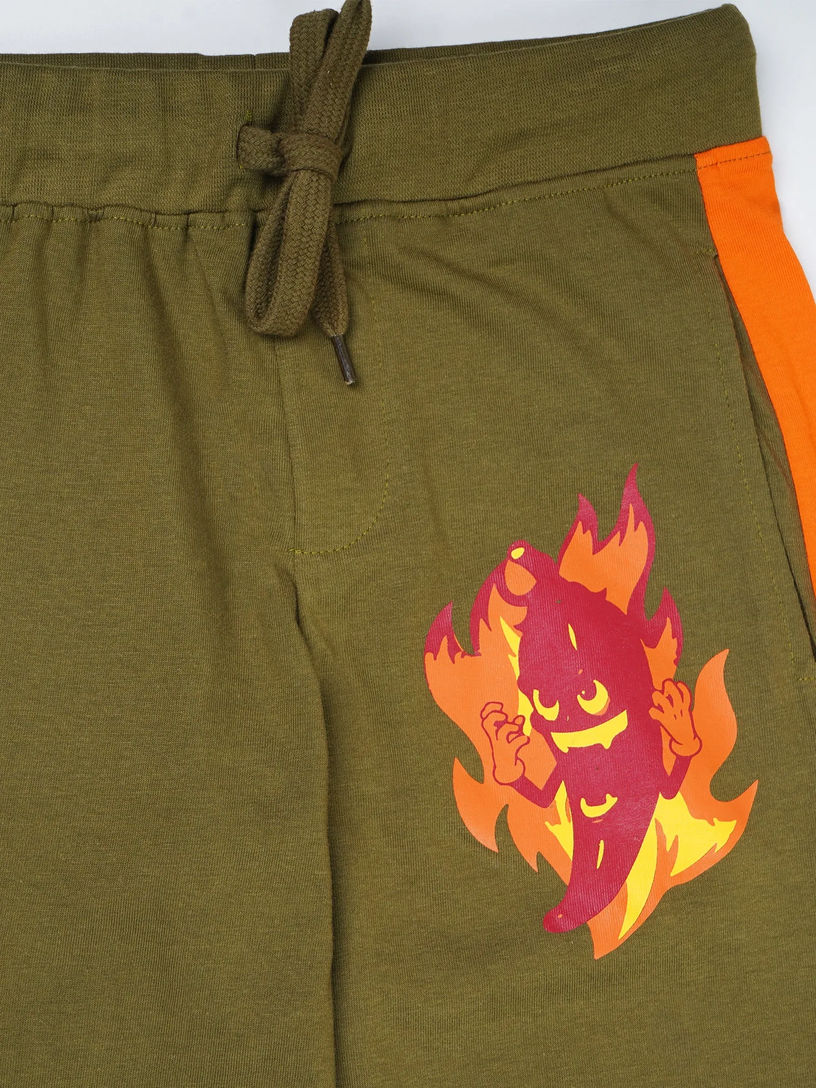 Boys Cotton Chilli Printed Cargo Track Pant