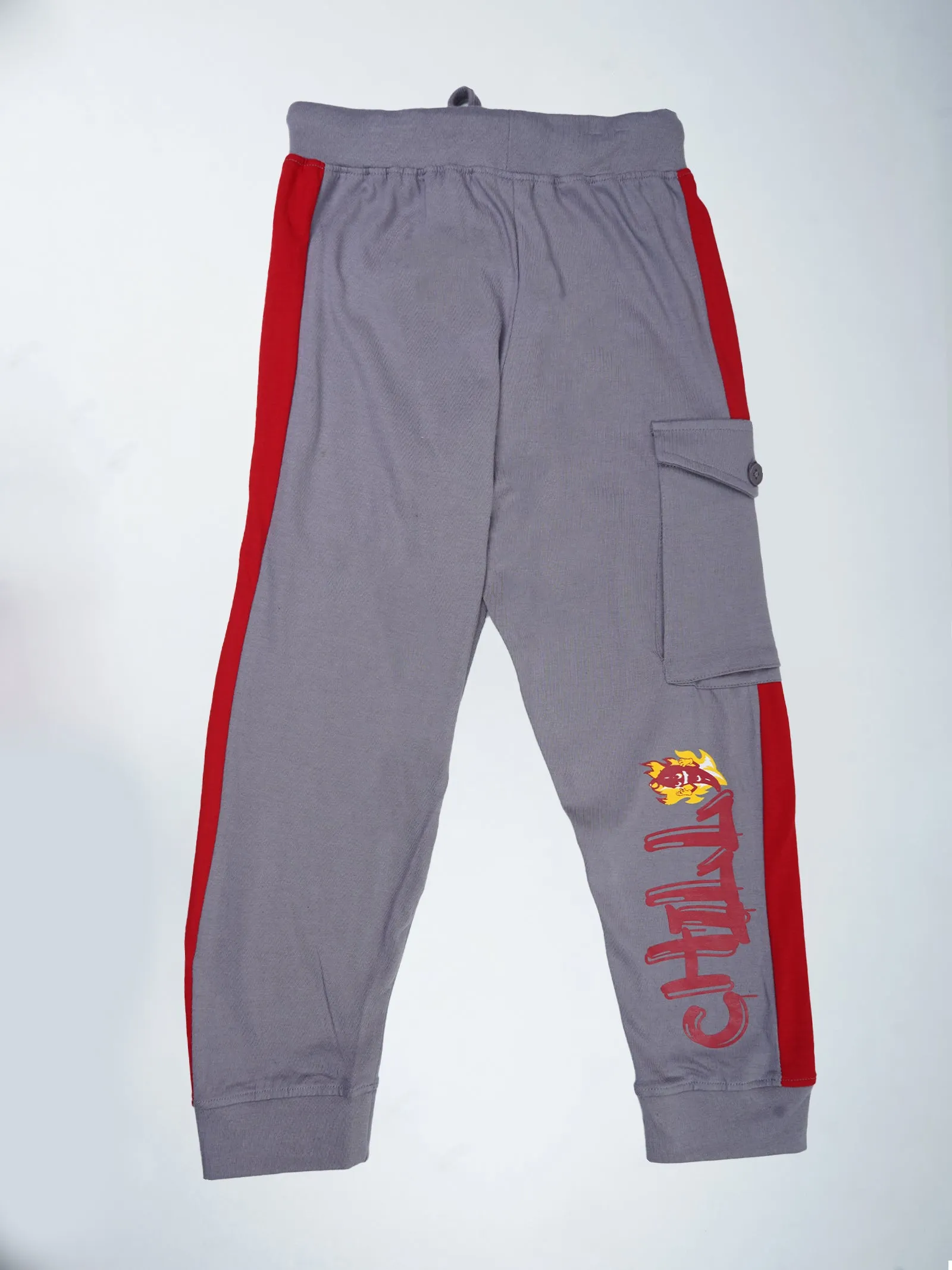 Boys Cotton Chilli Printed Cargo Track Pant