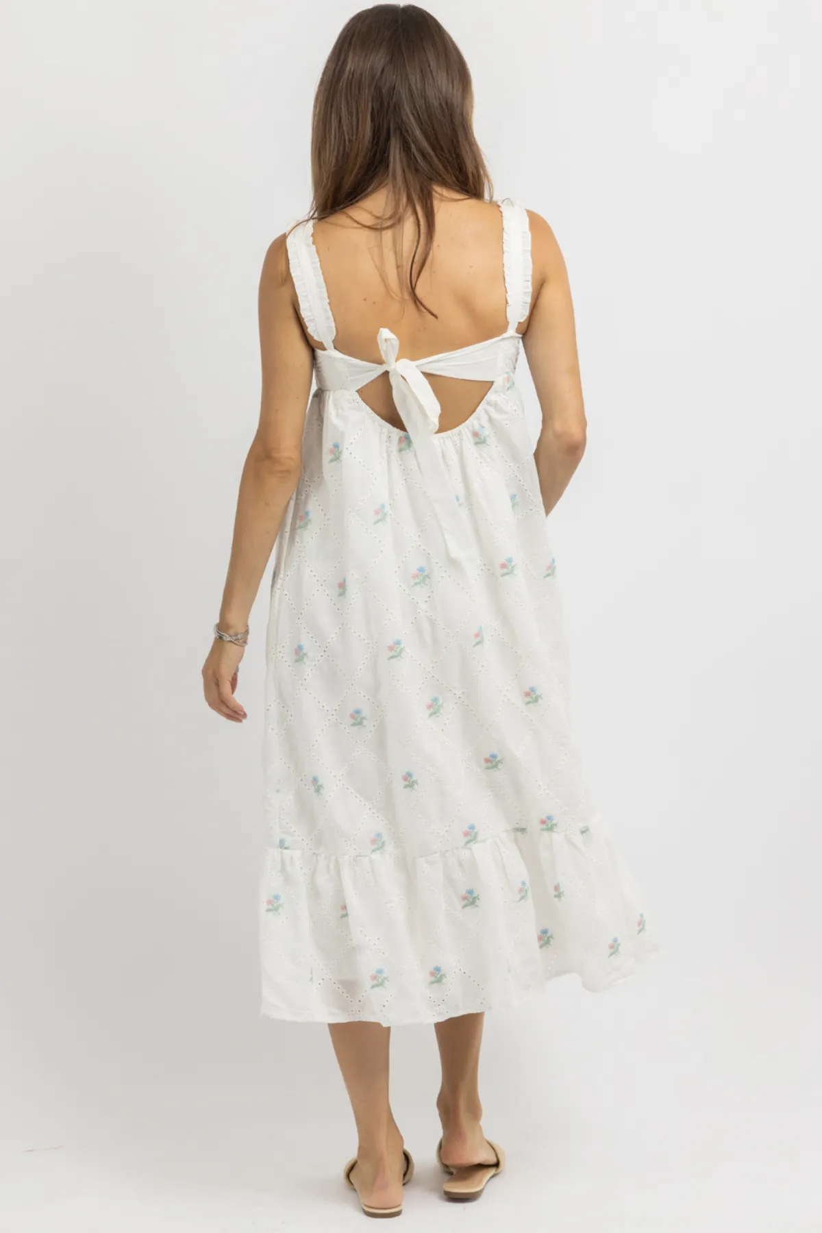 BUTTERCREAM FLORAL MIDI DRESS