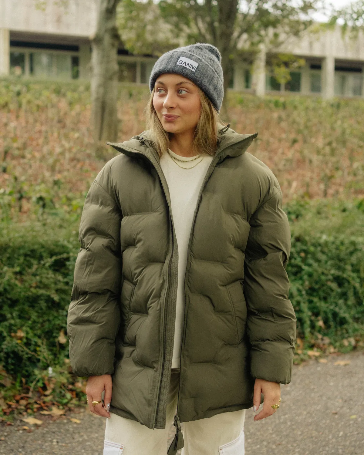 Caroline  - Soft Puffer Midi Jacket - Kalamata