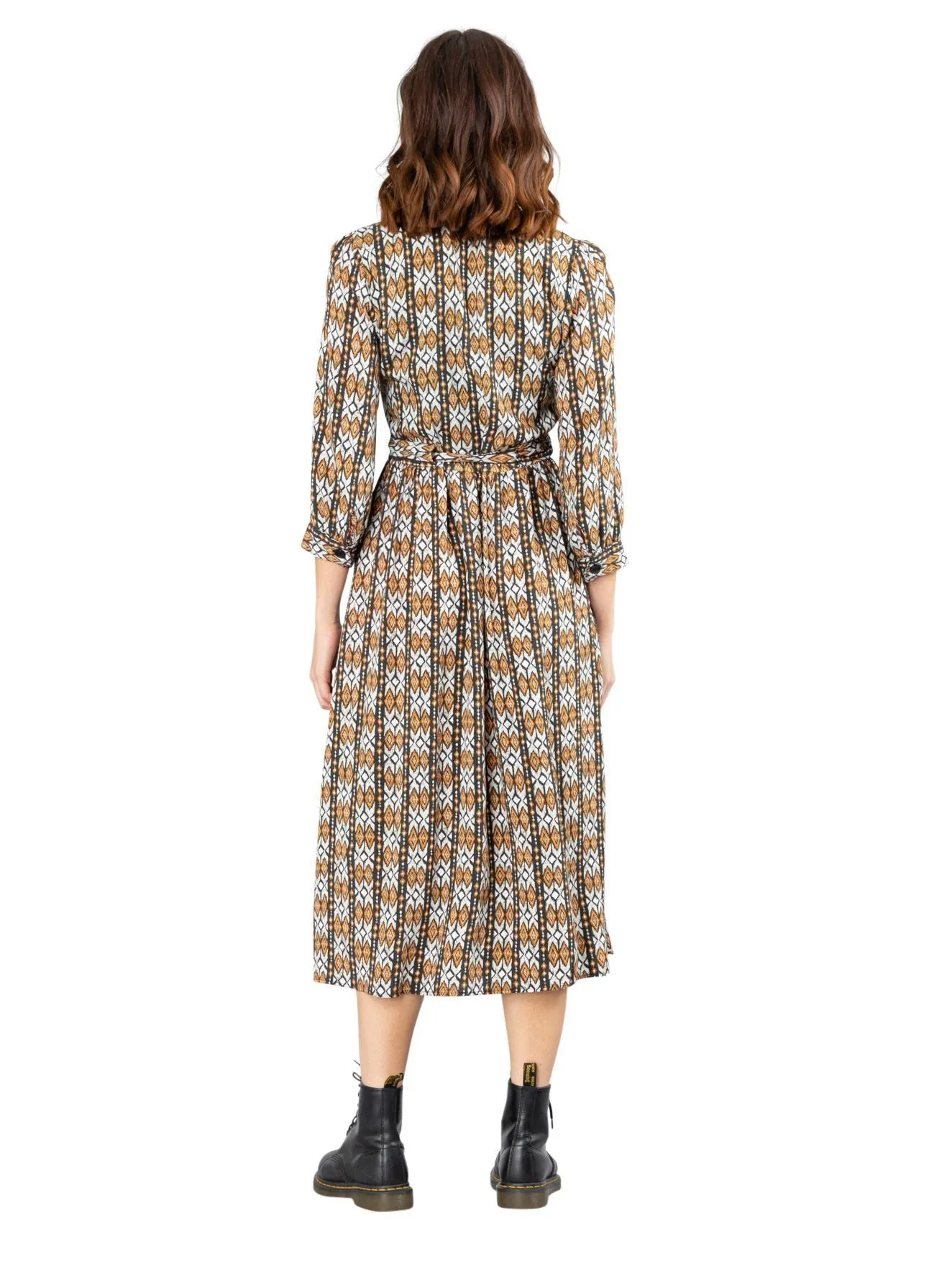 Costello Long Sleeve Midi Dress - Tortoise Shell