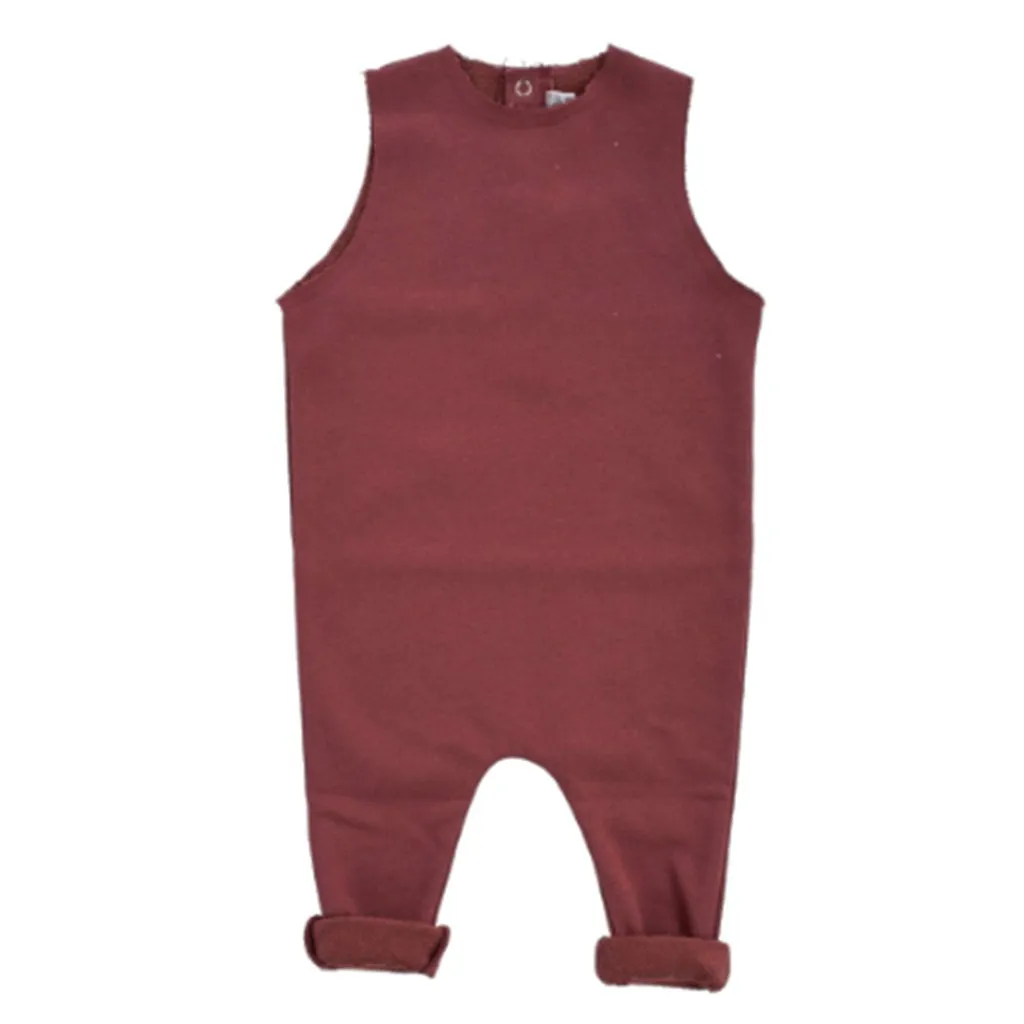CREW KIDS BERRY FRAYED COTTON ROMPER