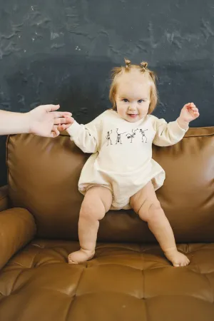 Dancing Skeletons Organic Cotton Sweatshirt Romper