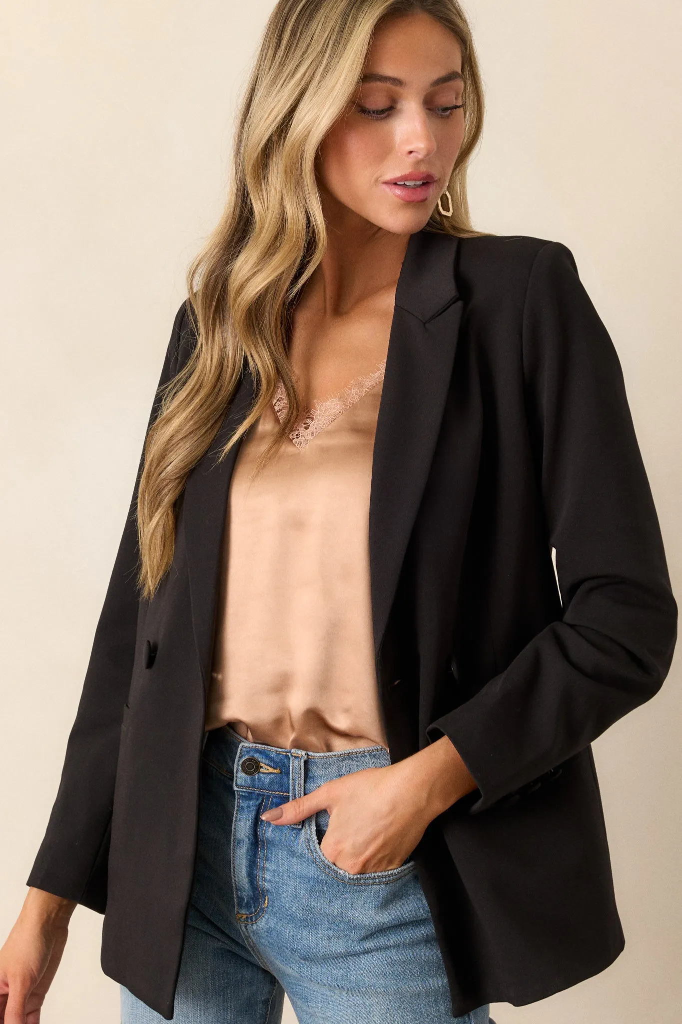 Down To Business Black Blazer
