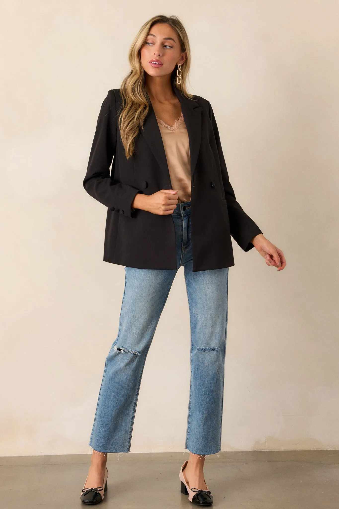 Down To Business Black Blazer