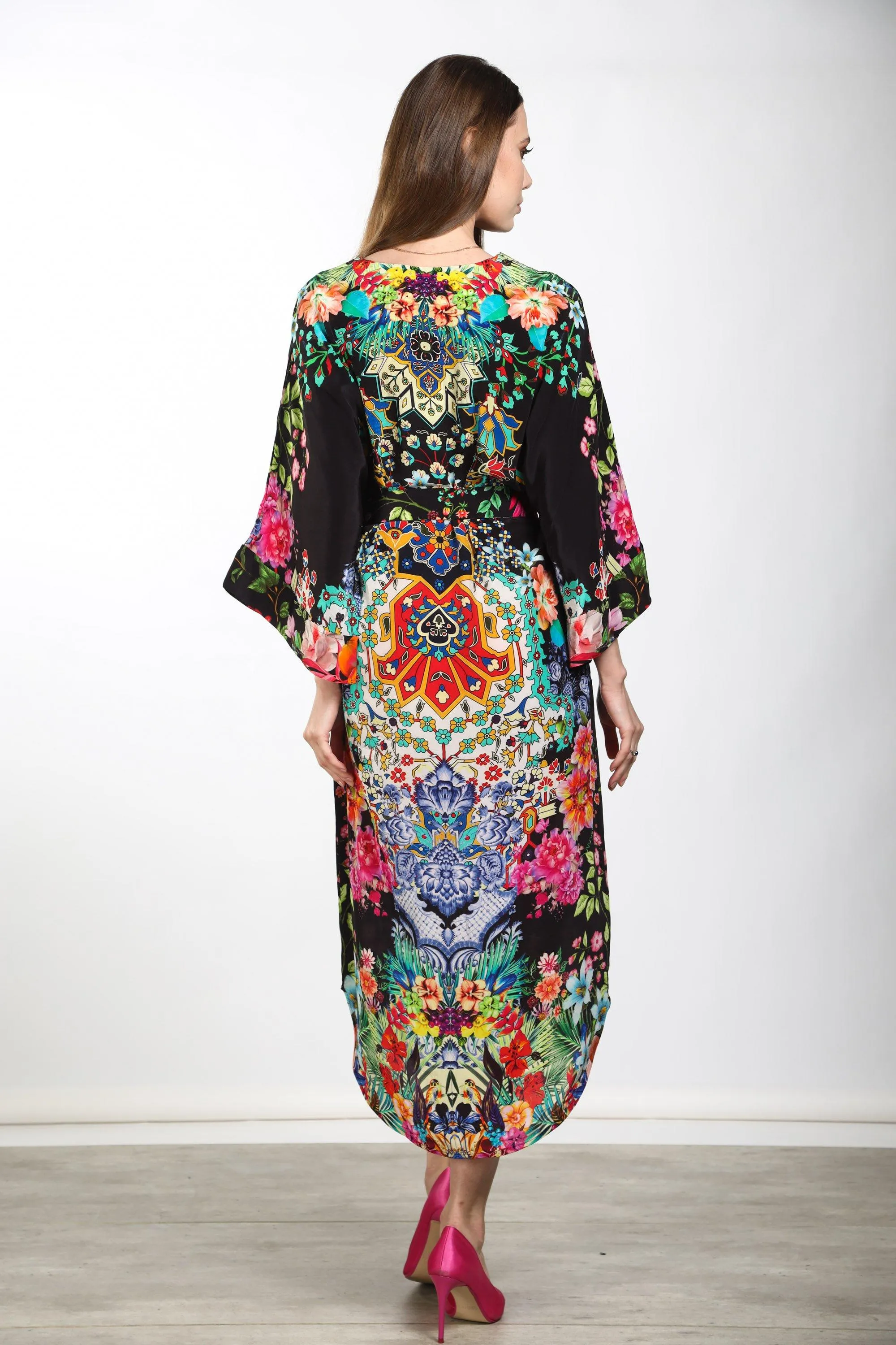 EDEN - MIDI DRESS WITH SHORT SLEEVE