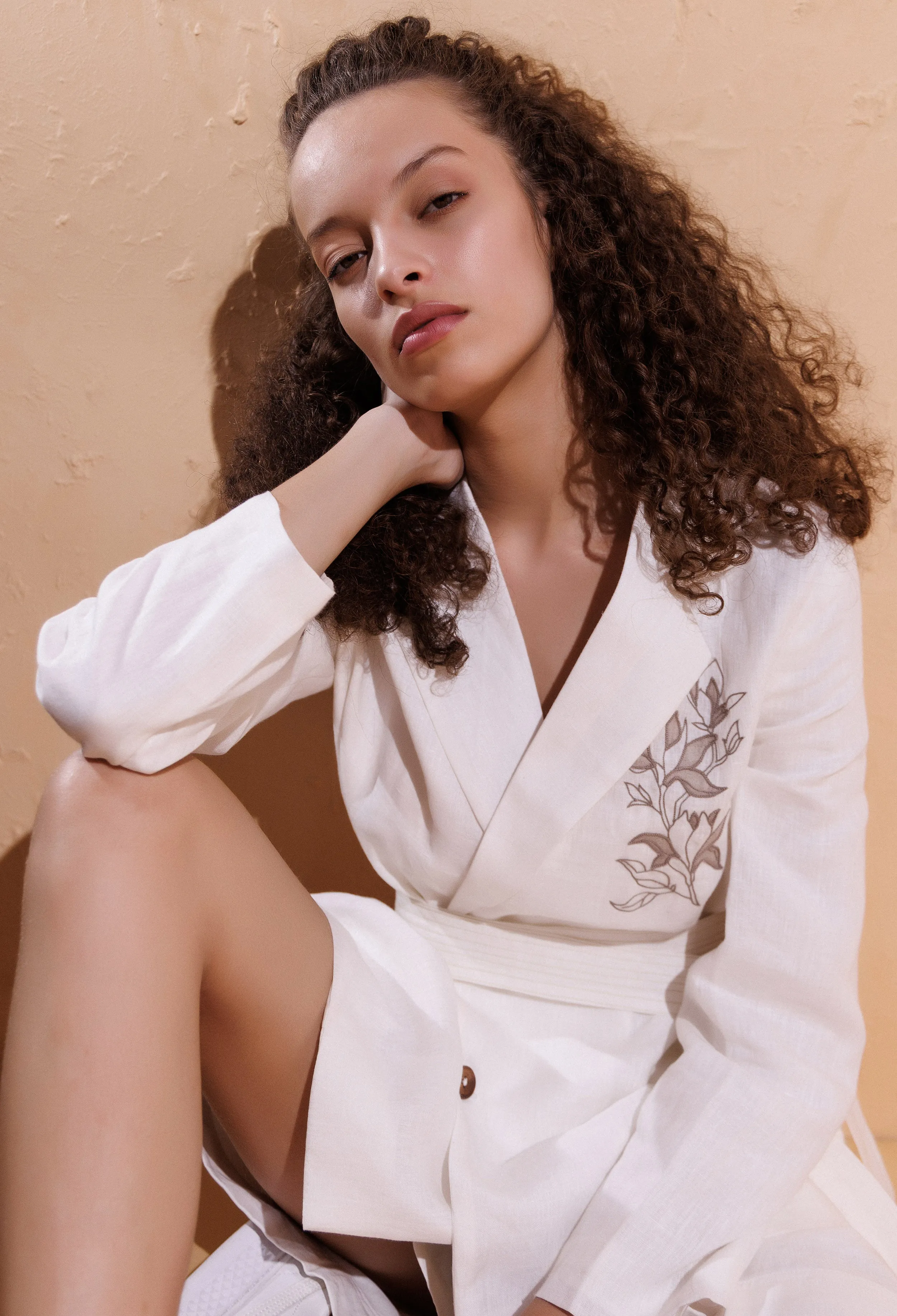 EMB LINEN BLAZER