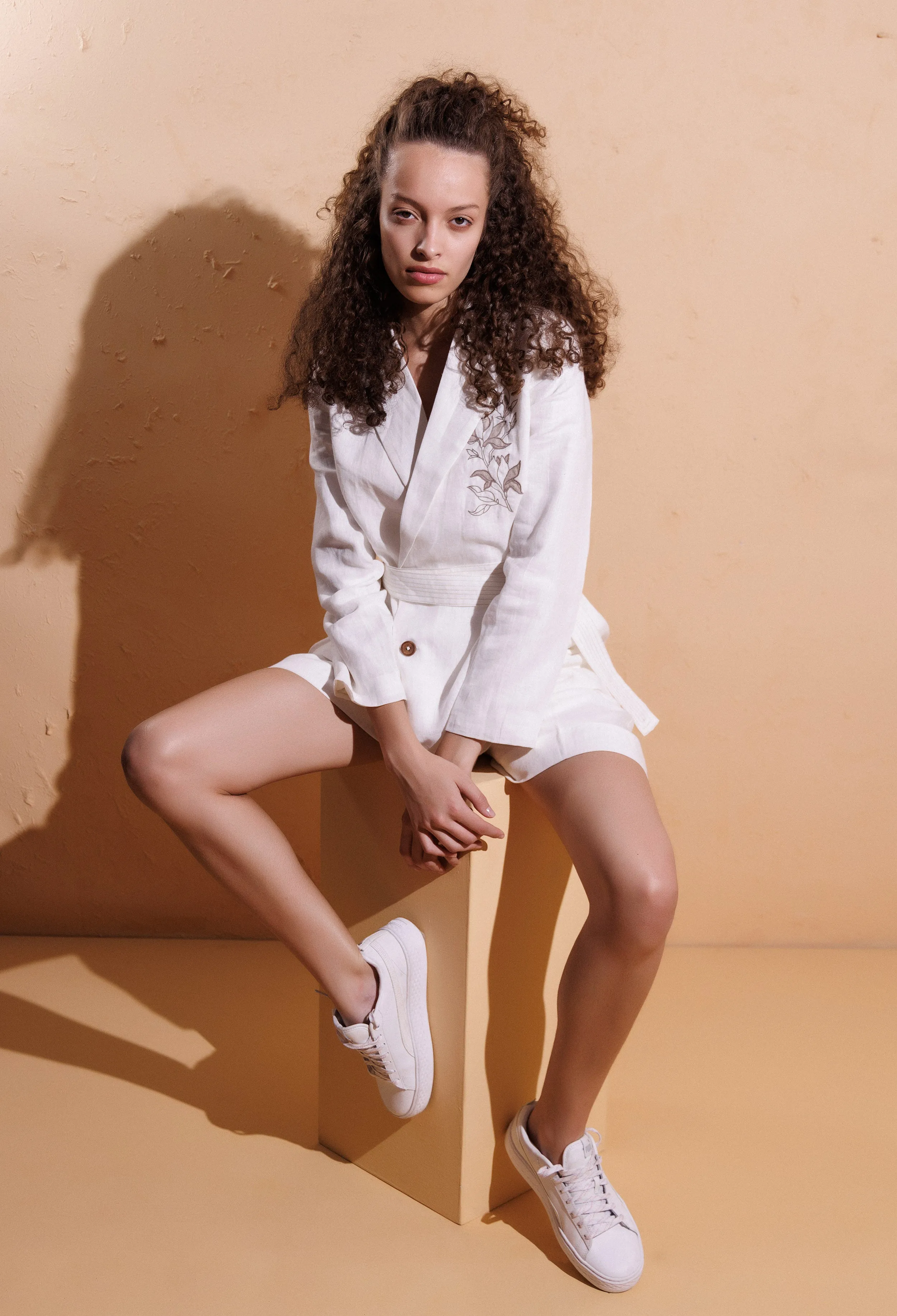 EMB LINEN BLAZER