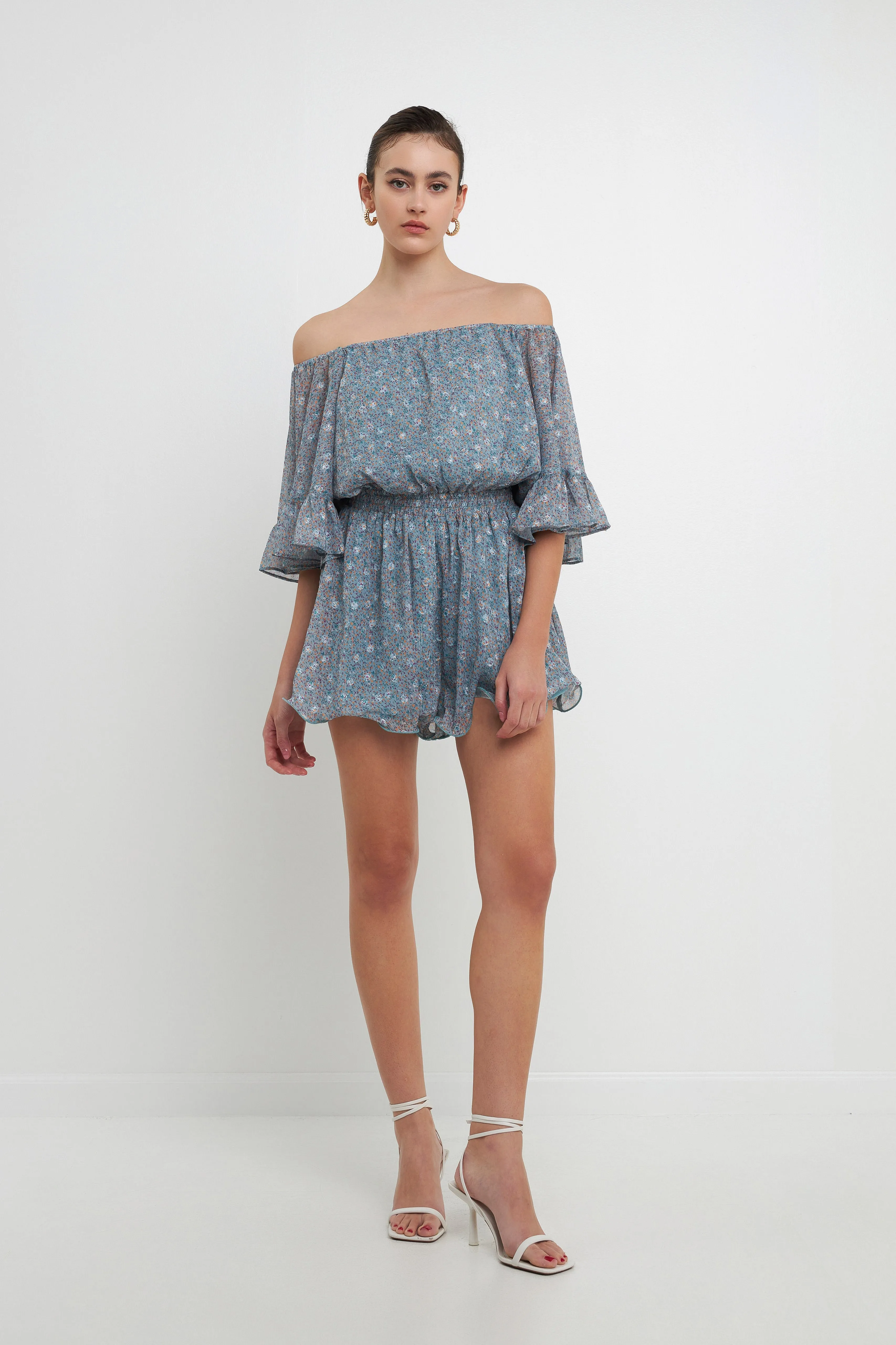Endless Rose - Ditsy Floral Off the Shoulder Romper