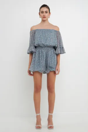 Endless Rose - Ditsy Floral Off the Shoulder Romper