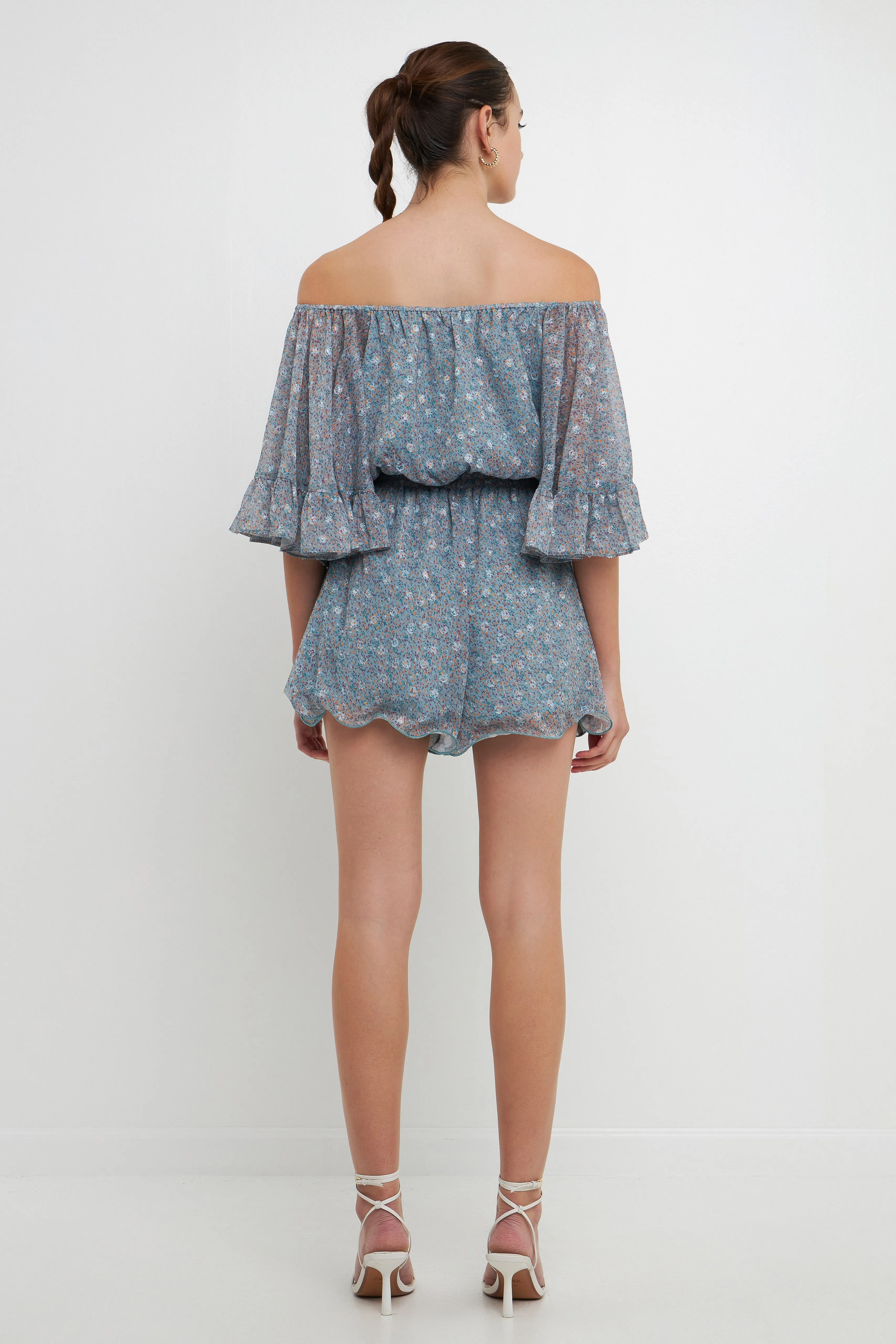 Endless Rose - Ditsy Floral Off the Shoulder Romper