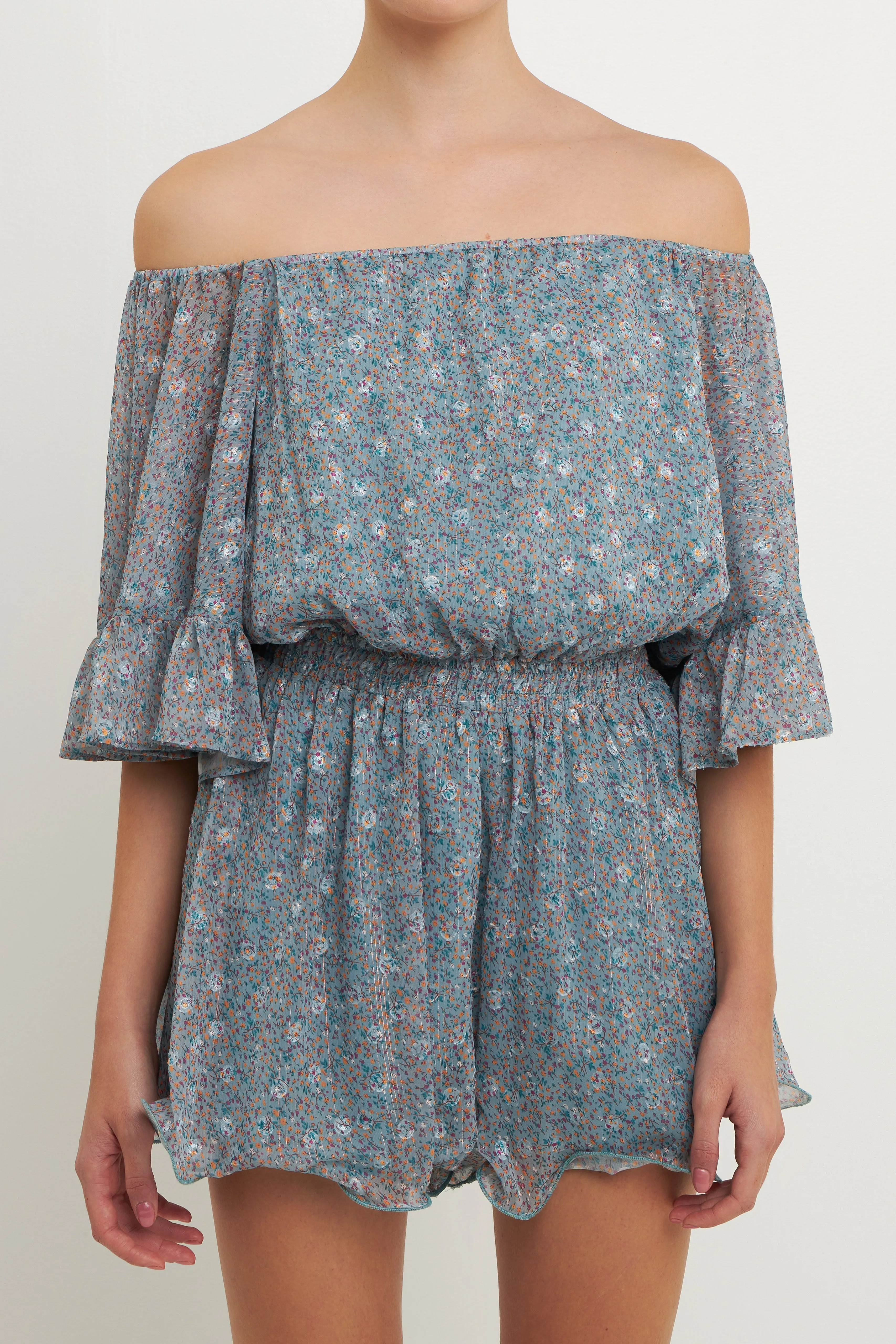 Endless Rose - Ditsy Floral Off the Shoulder Romper