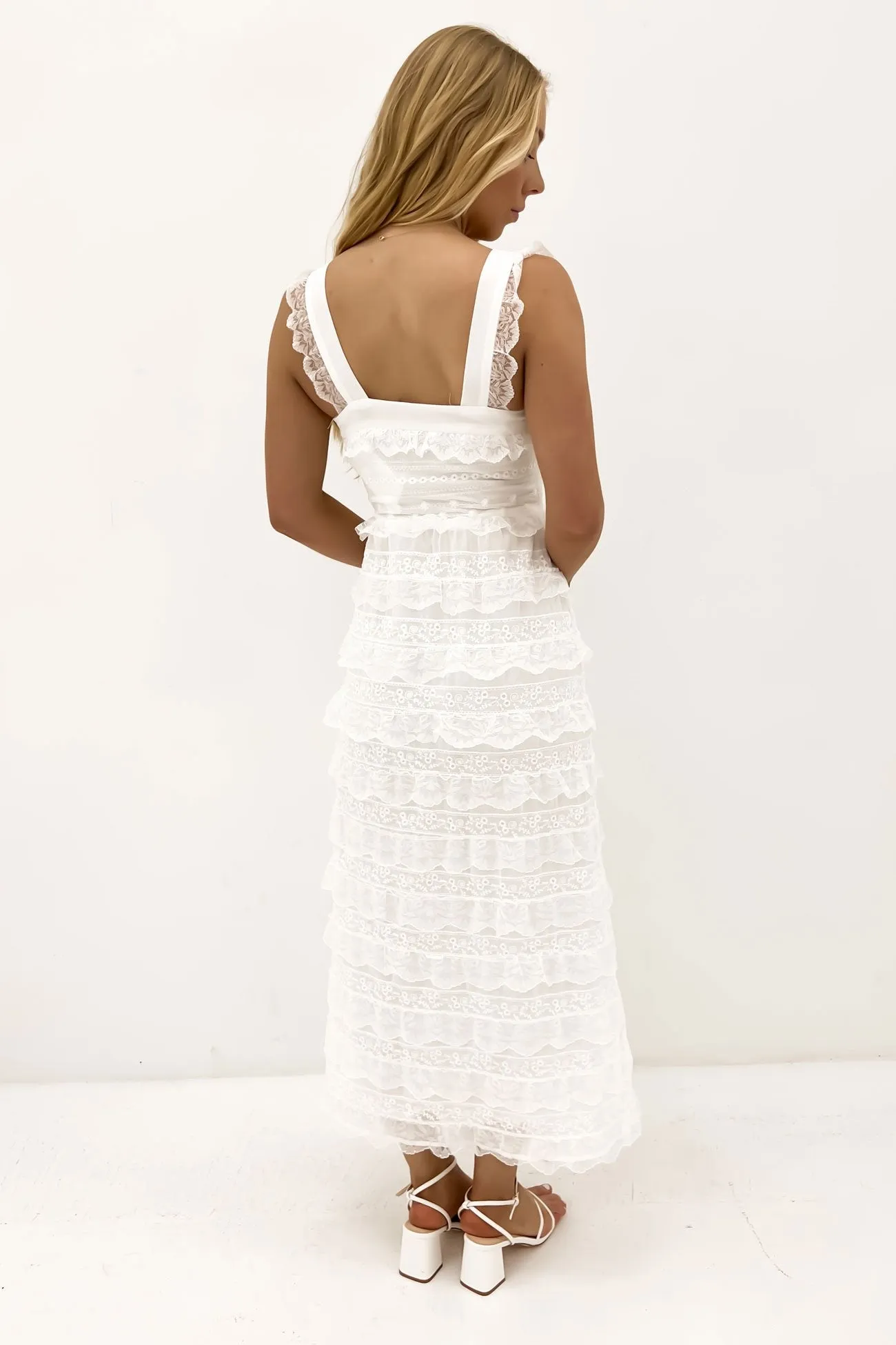 Esther Midi Dress White