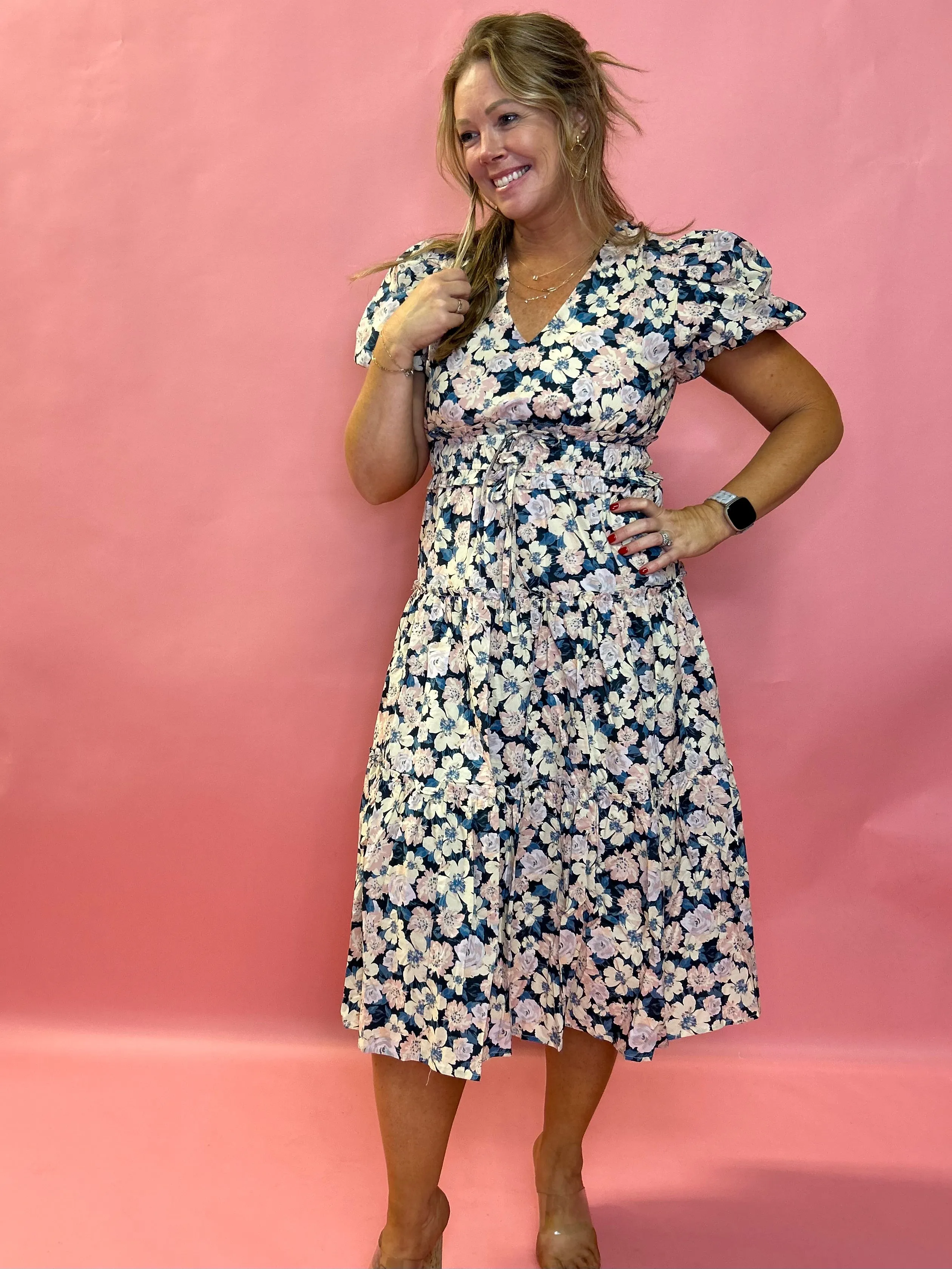 Fall is Calling Dress in Blue