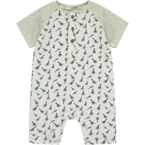Flinn Romper in White Whales