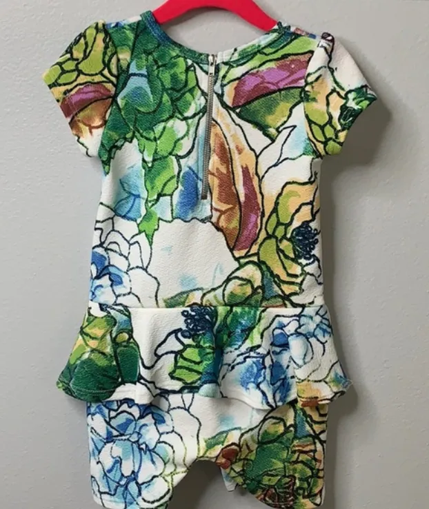 FLORAL ROMPER BY DOTDOT SMILE (SZ 2Y)