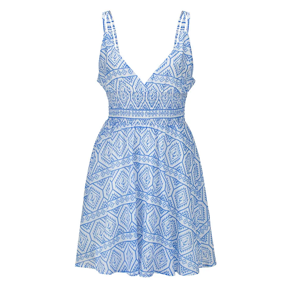 Grateful Dead | Asymmetrical V-Neck Mini Dress | Diamond Stealie