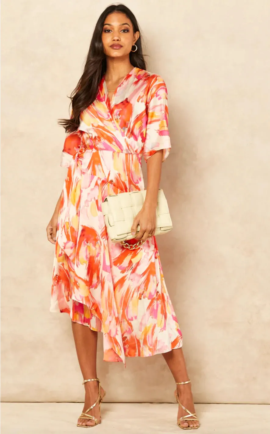 Hadleigh Midi Dress (Orange)
