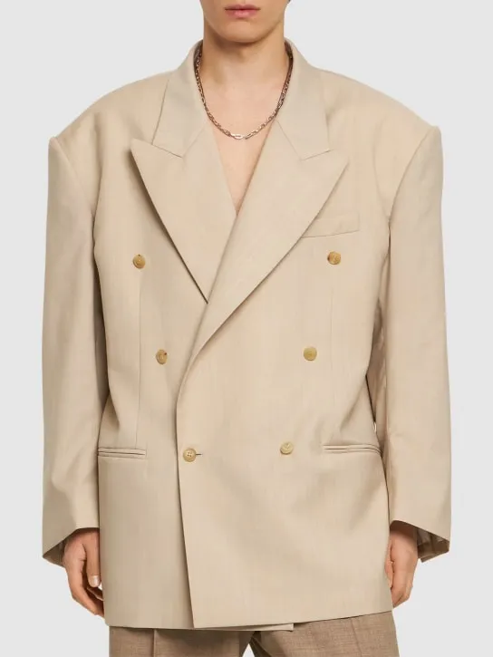 Hed Mayner   Light wool double breasted blazer 
