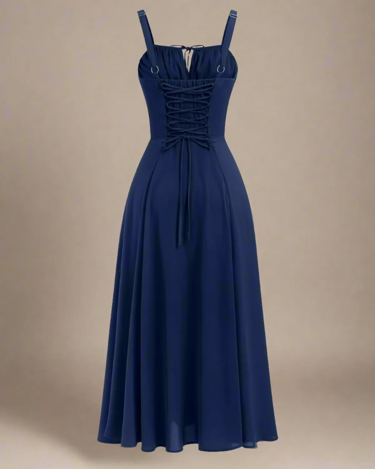 Heidi Navy Midi Corset Sun Dress