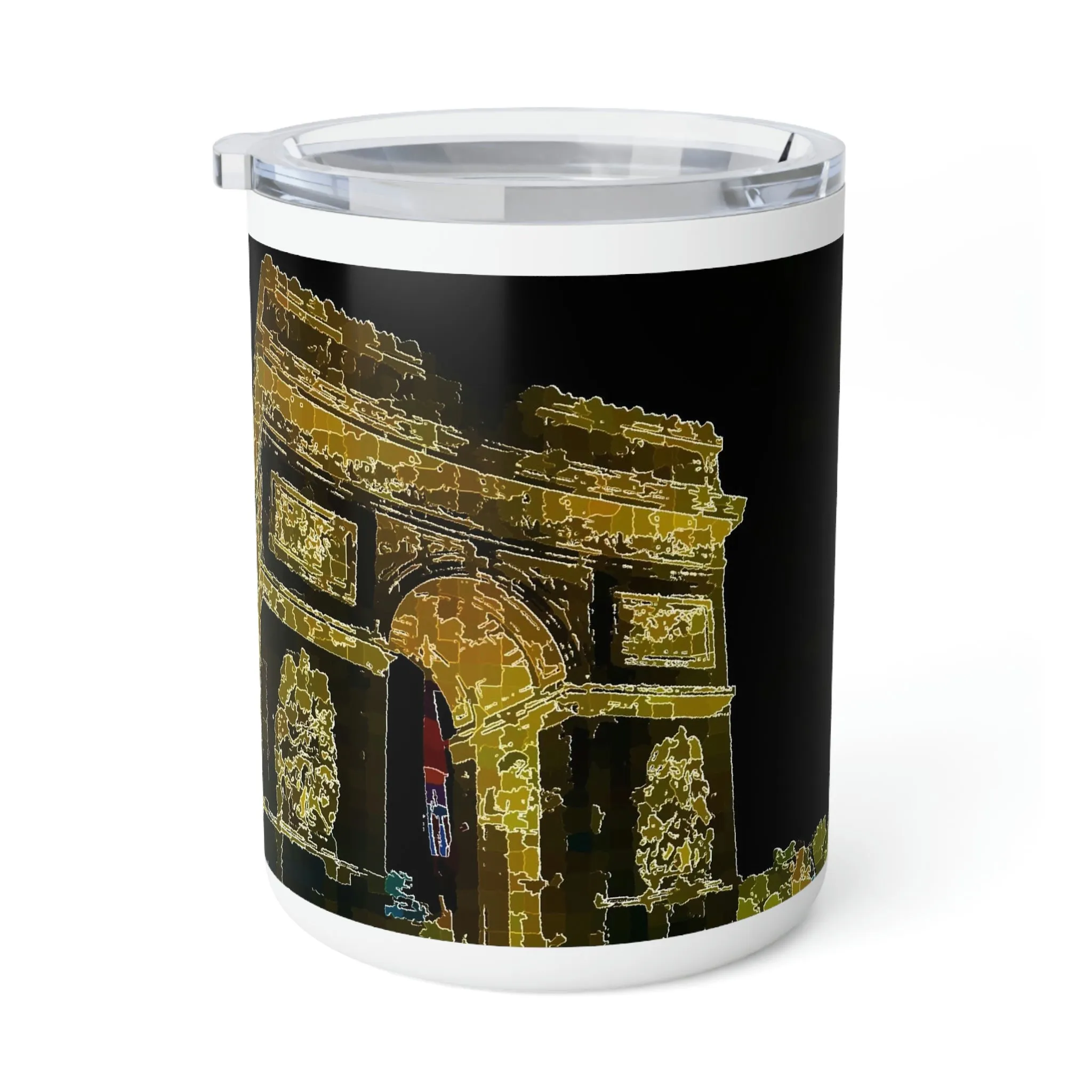 Insulated Coffee Mug, 10oz ...  L'Arc de Triomphe ... 'Barbara Joan Bonnell-Holt Photo' ... Circa 1972 ... Oringinal Works ...