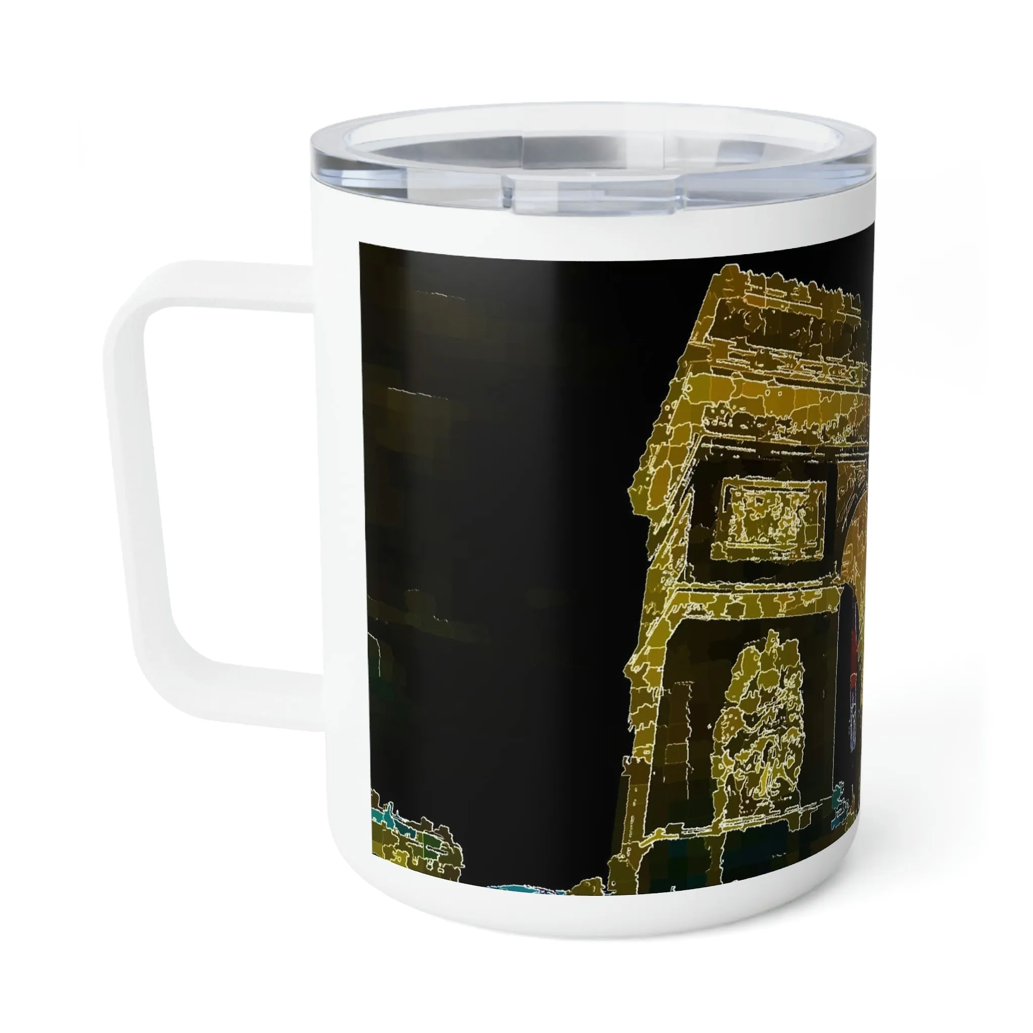 Insulated Coffee Mug, 10oz ...  L'Arc de Triomphe ... 'Barbara Joan Bonnell-Holt Photo' ... Circa 1972 ... Oringinal Works ...