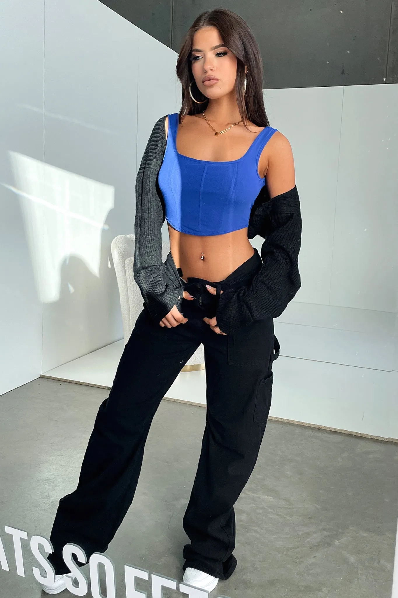 Jay Crop - Royal Blue