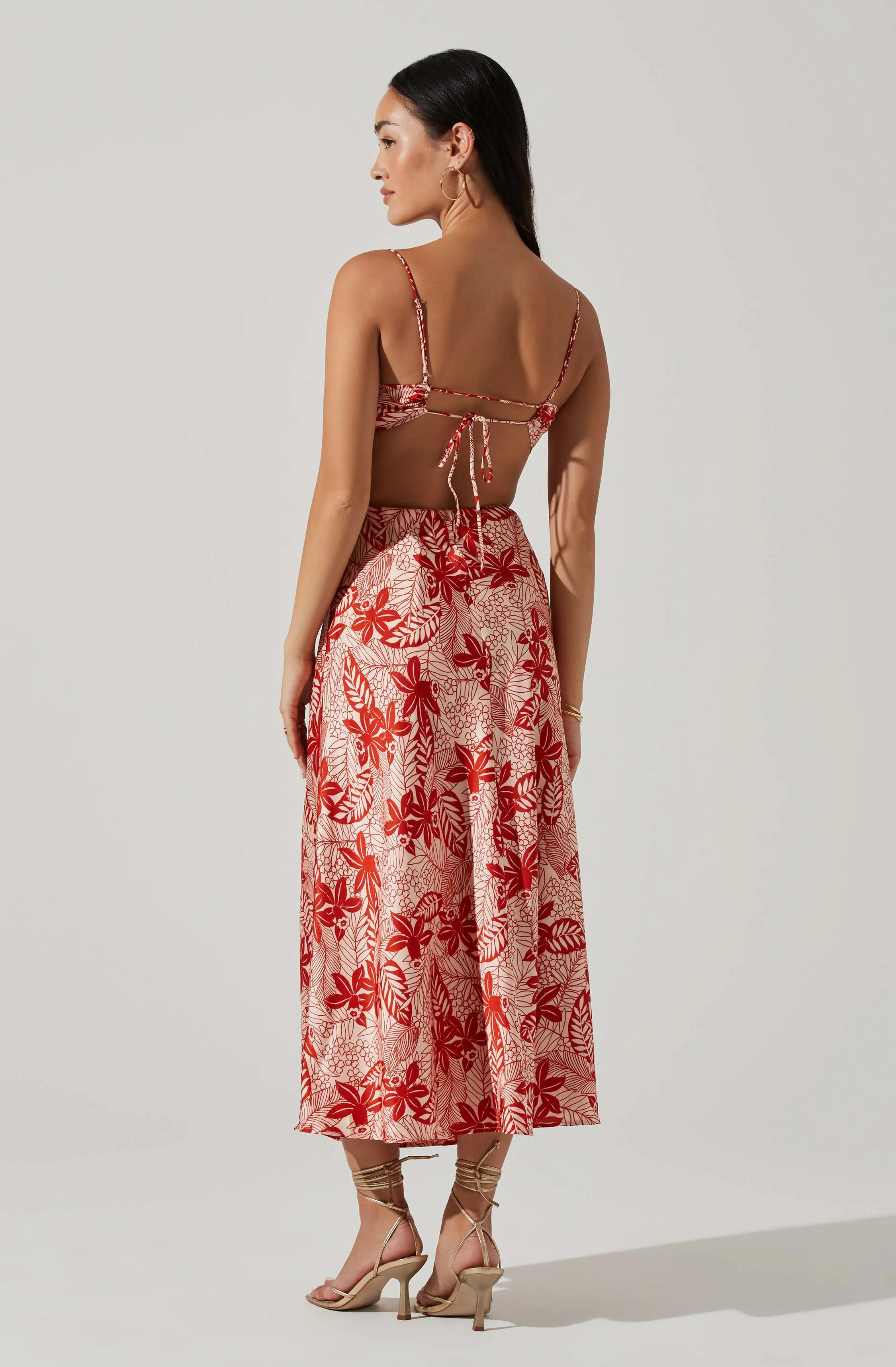 Josiane Floral Sweetheart Midi Dress