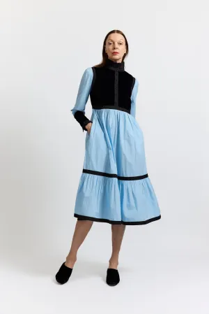 Kavita Dress in Powder Blue Cotton
